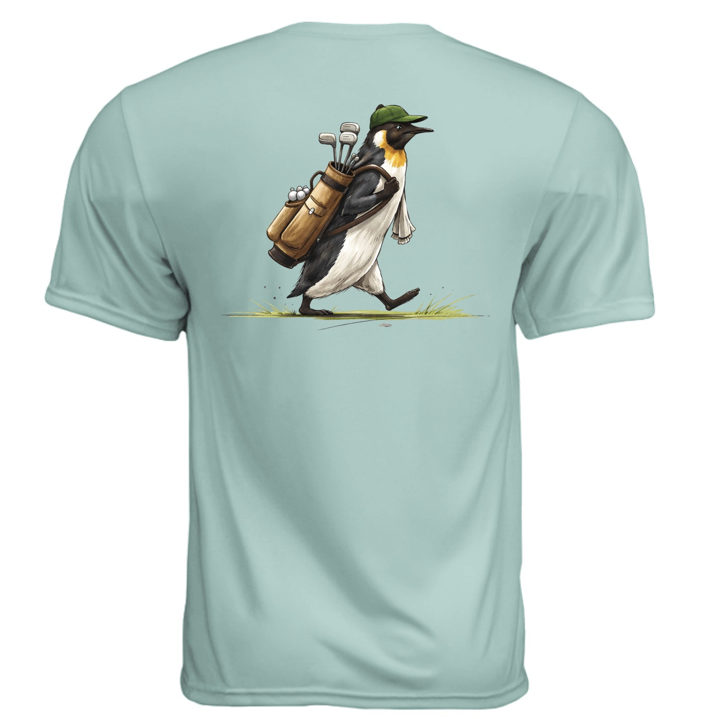 Penguin Golf Graphic Tee – Moisture-Wicking Tee back design from Clubbage