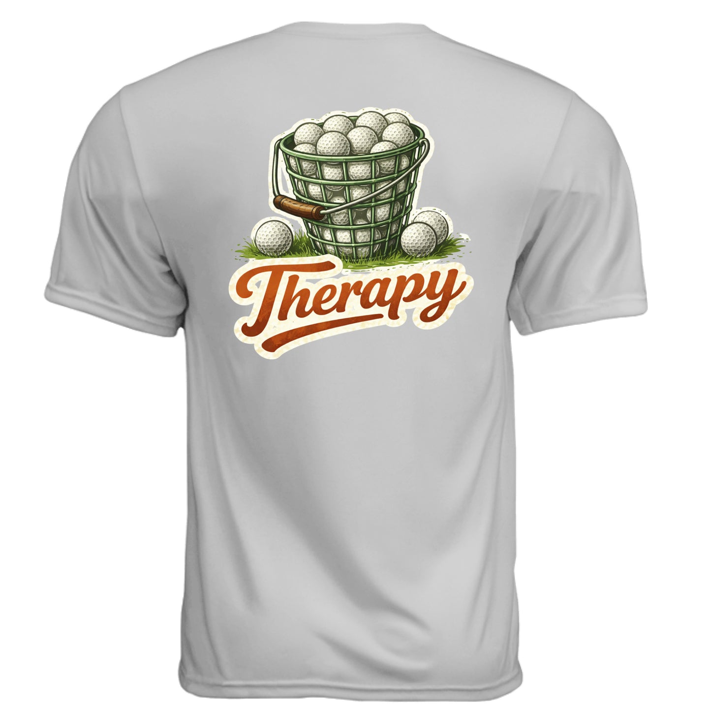 Therapy Funny Golf Shirt – Moisture-Wicking Tee back design from Clubbage