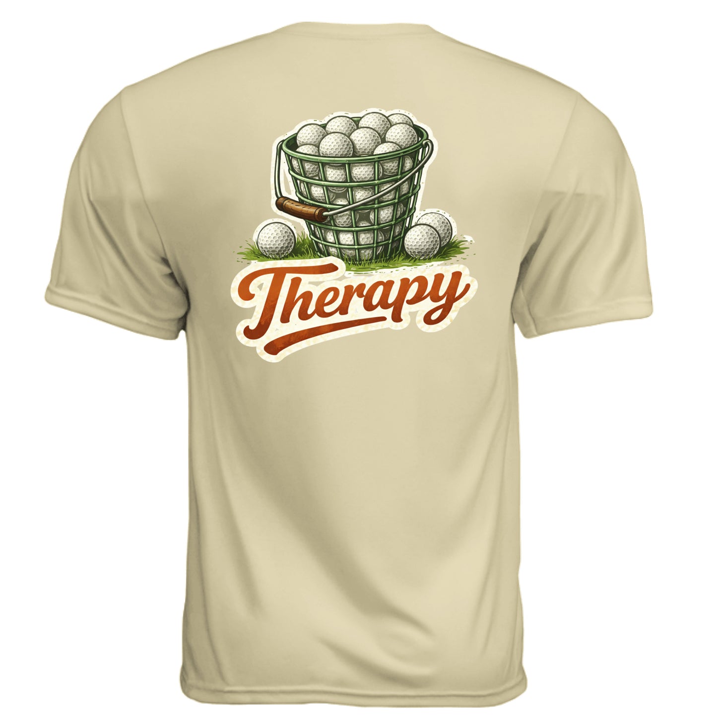 Therapy Funny Golf Shirt – Moisture-Wicking Tee back design from Clubbage