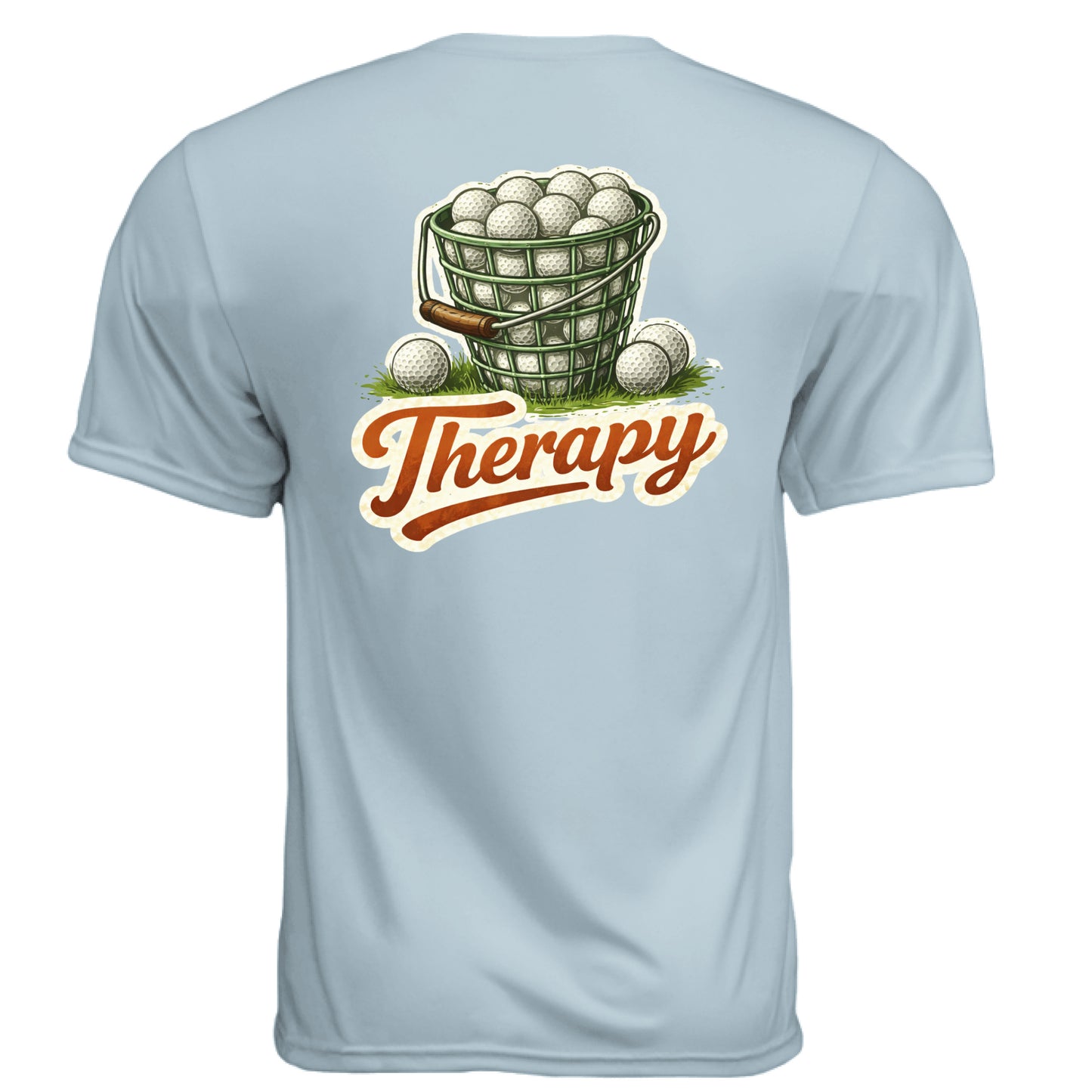 Therapy Funny Golf Shirt – Moisture-Wicking Tee back design from Clubbage