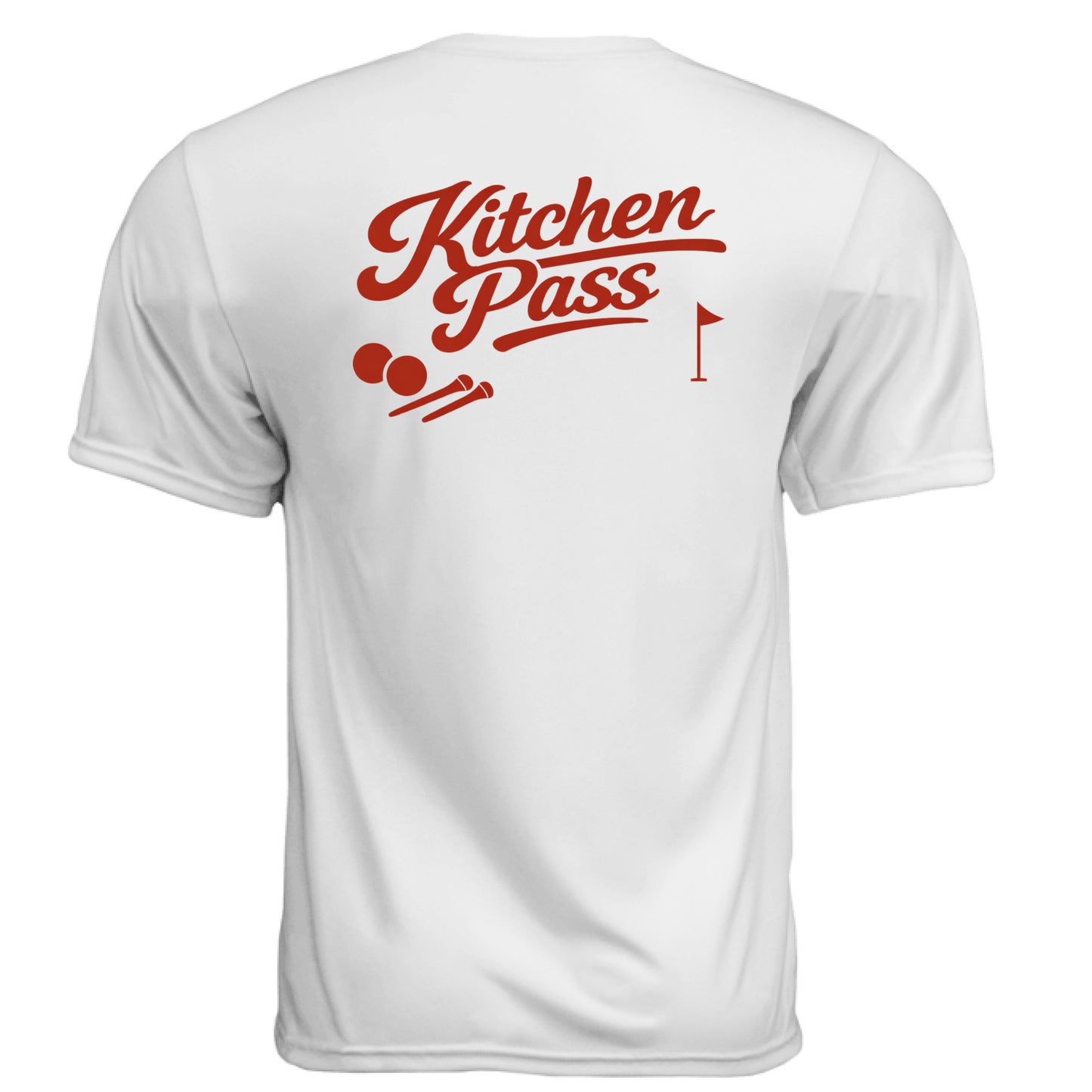 Kitchen Pass Funny Golf Shirt – Moisture-Wicking Tee back design from Clubbage