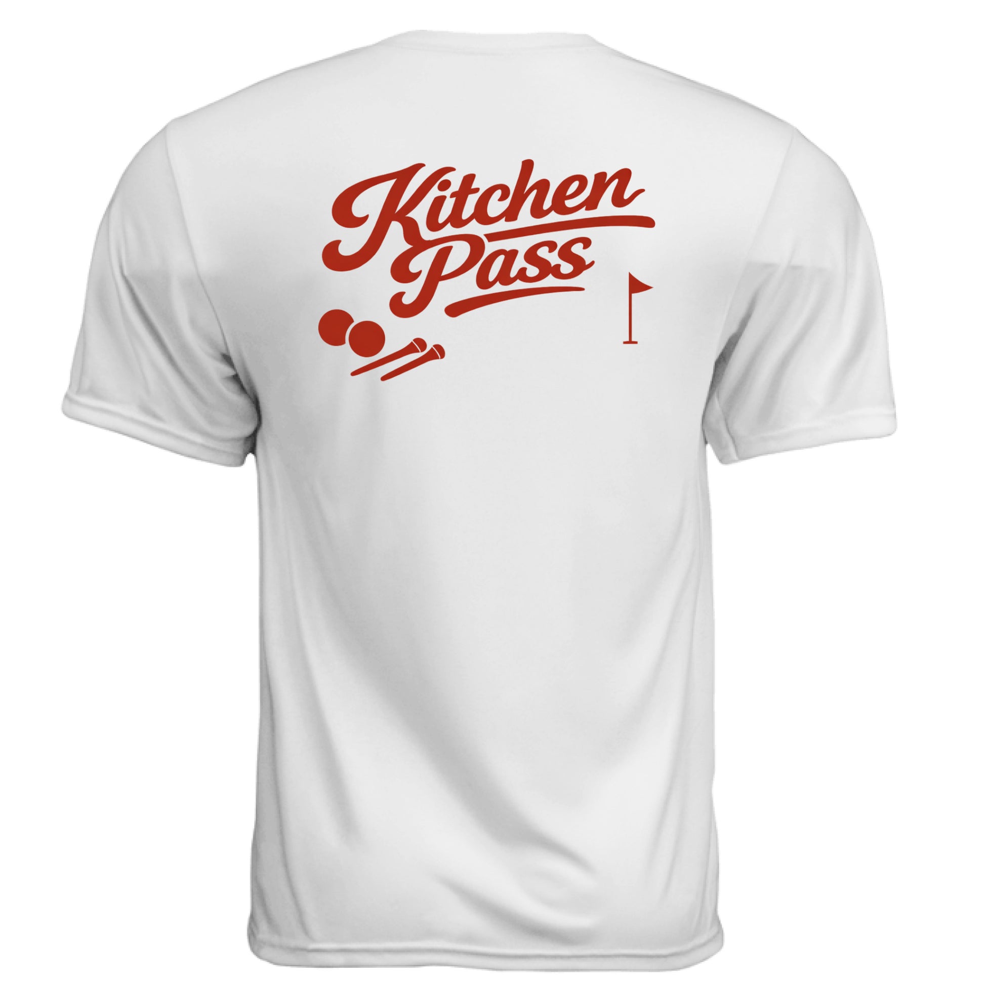 Kitchen Pass Funny Golf Shirt – Moisture-Wicking Tee back design from Clubbage
