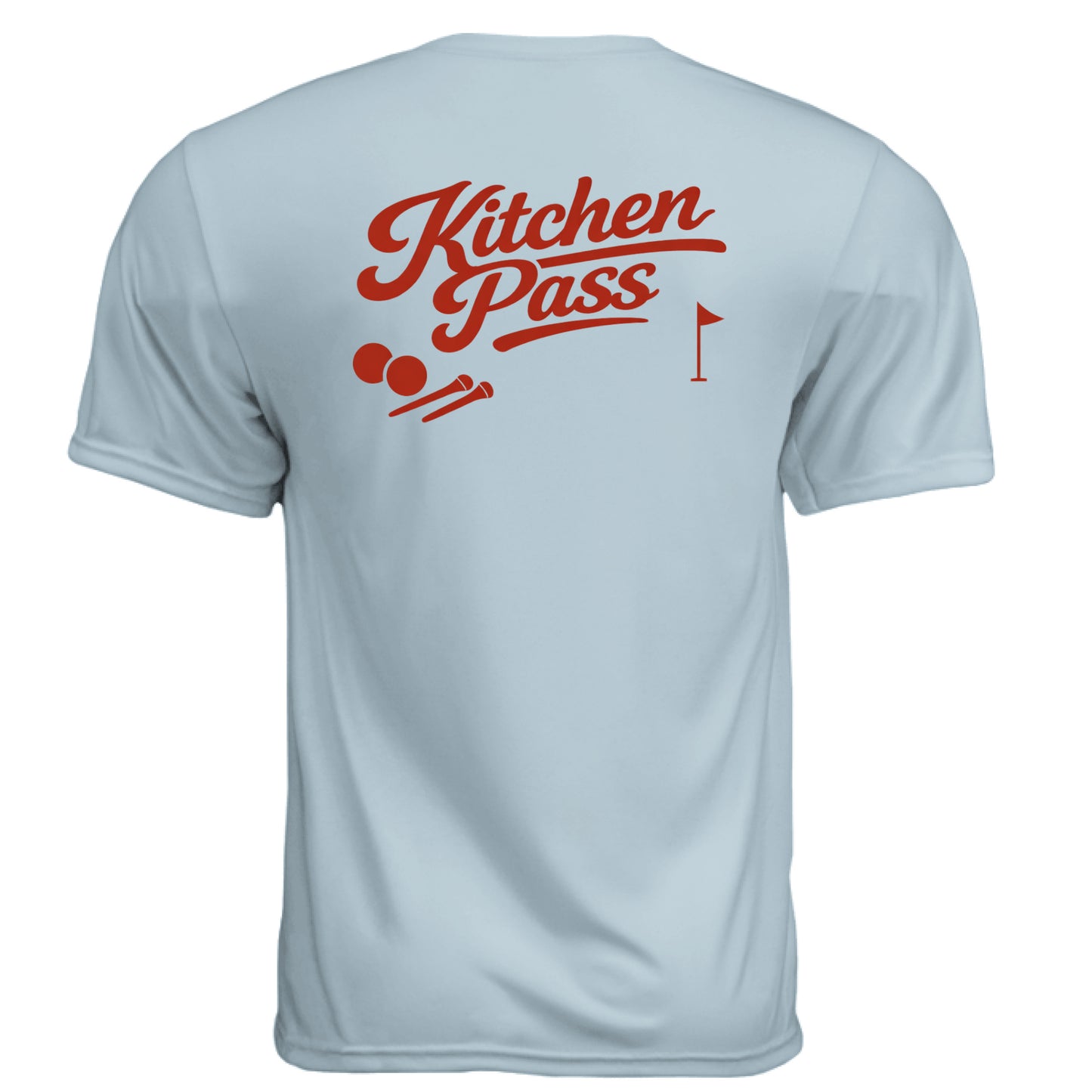 Kitchen Pass Funny Golf Shirt – Moisture-Wicking Tee back design from Clubbage