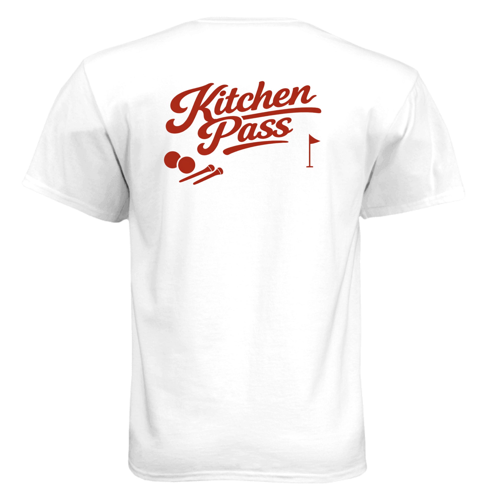Kitchen Pass Funny Golf Shirt – Soft Tri-Blend Tee back design from Clubbage