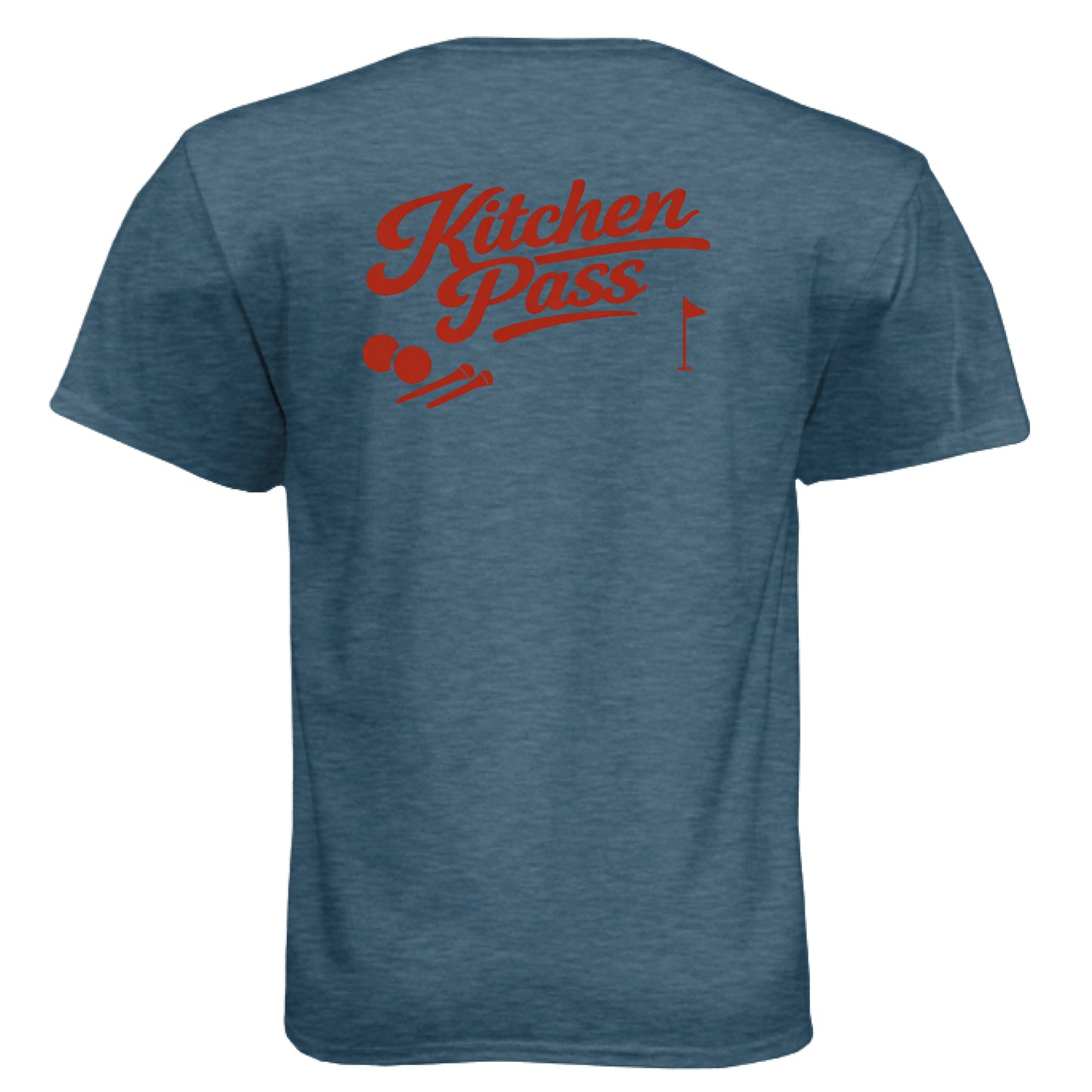 Kitchen Pass Funny Golf Shirt – Soft Tri-Blend Tee back design from Clubbage