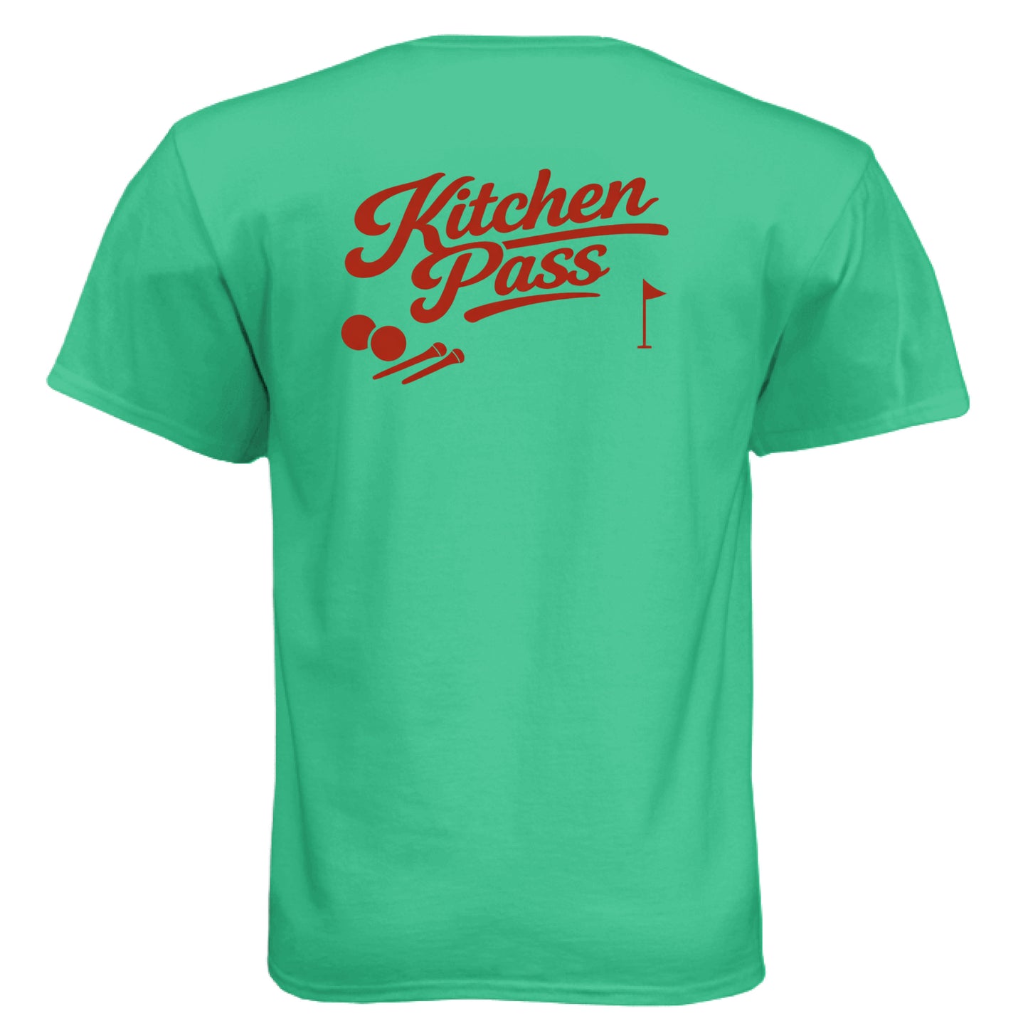 Kitchen Pass Funny Golf Shirt – Soft Tri-Blend Tee back design from Clubbage