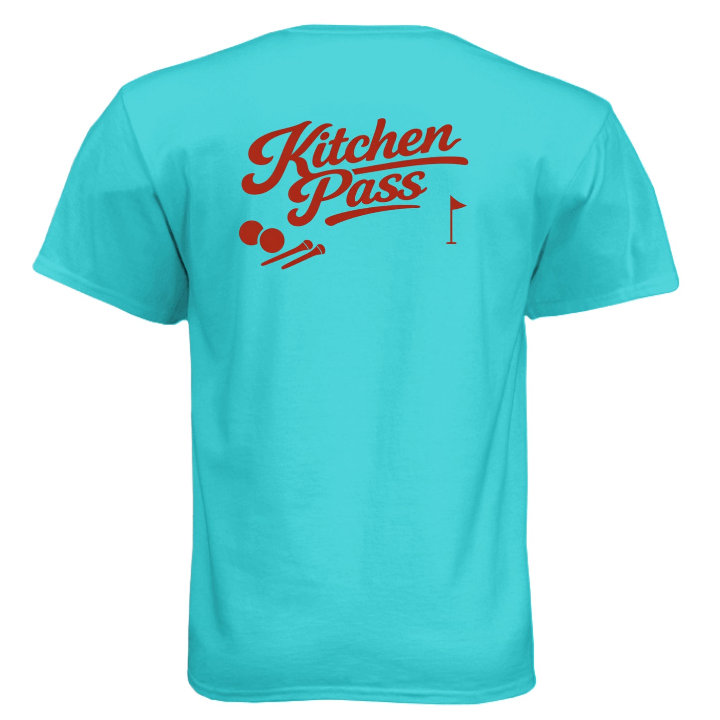 Kitchen Pass Funny Golf Shirt – Soft Tri-Blend Tee back design from Clubbage