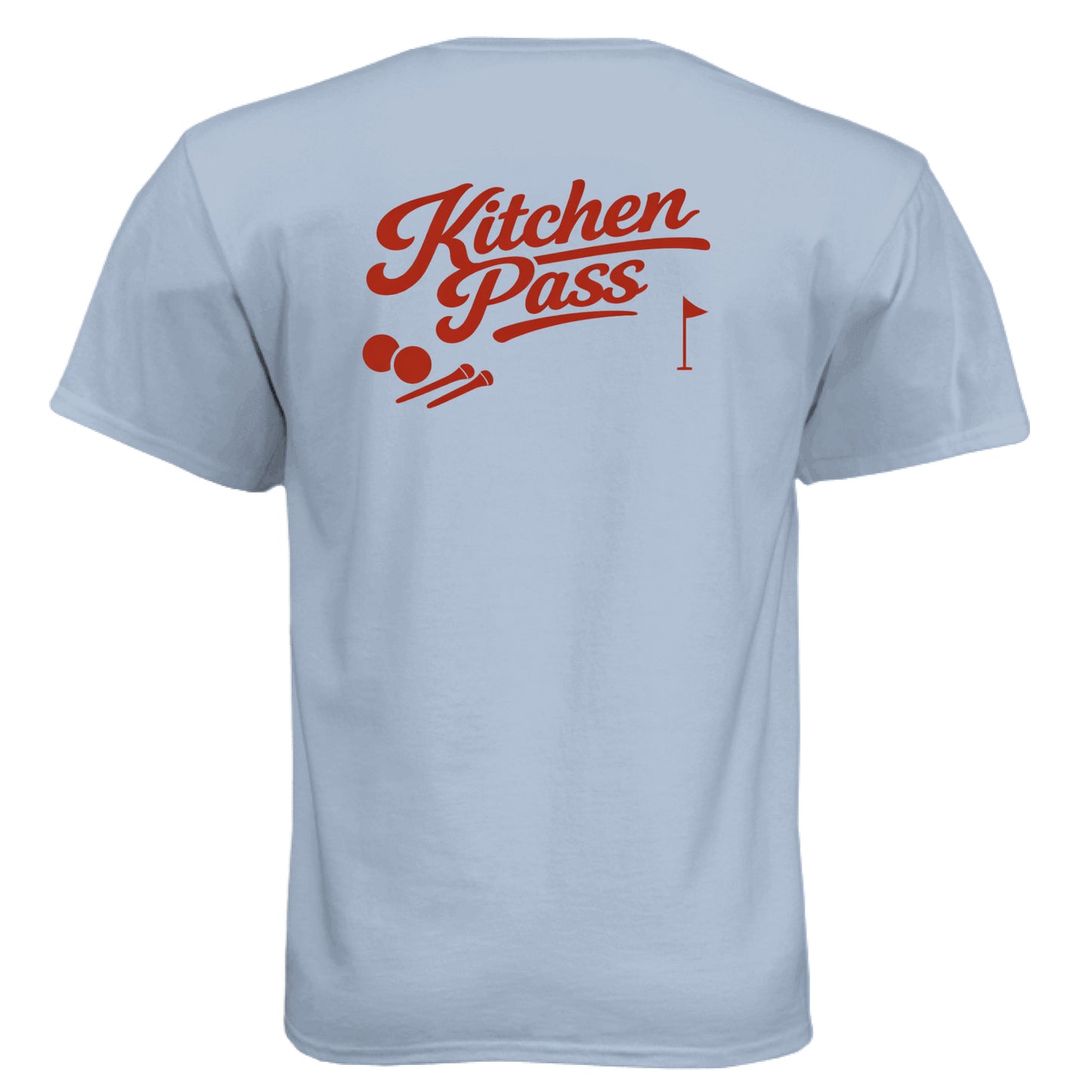 Kitchen Pass Funny Golf Shirt – Soft Tri-Blend Tee back design from Clubbage