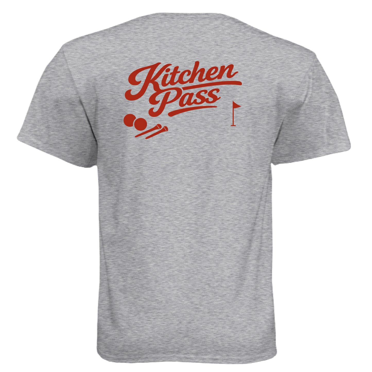 Kitchen Pass Funny Golf Shirt – Soft Tri-Blend Tee back design from Clubbage