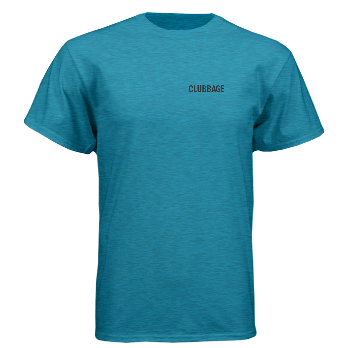 Romantic Walks Funny Golf Shirt – Soft Tri-Blend Tee front logo view from Clubbage