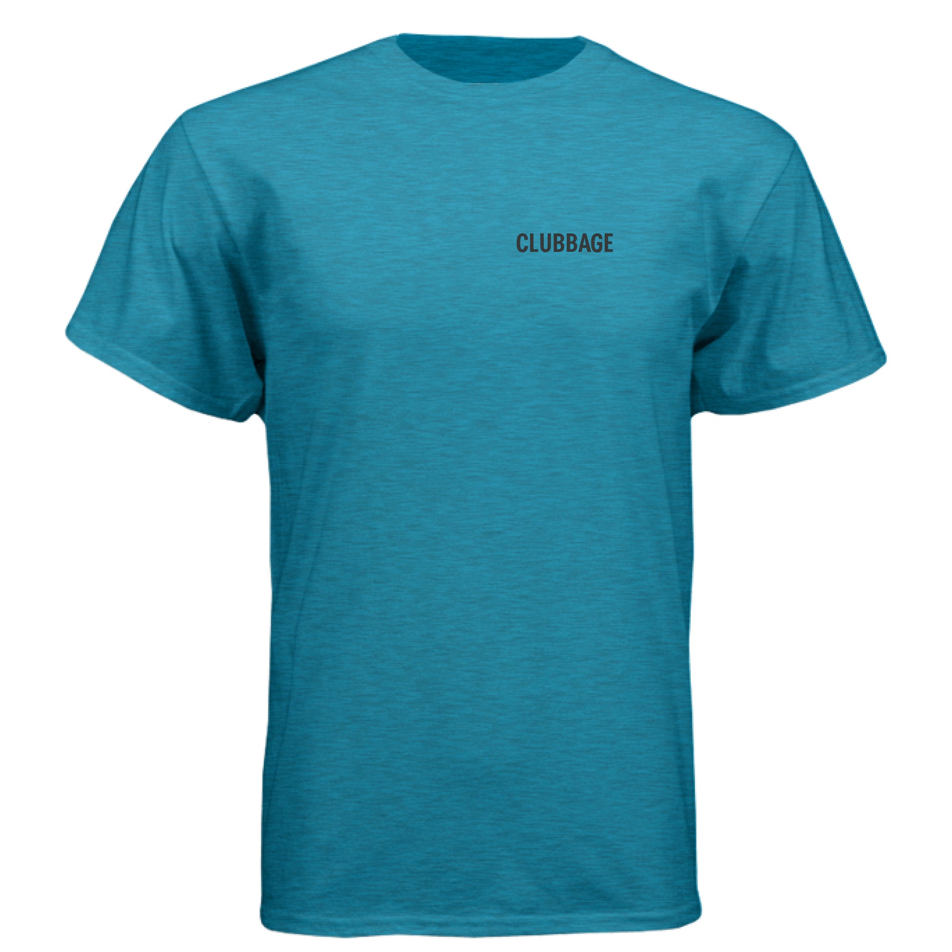 Romantic Walks Funny Golf Shirt – Soft Tri-Blend Tee front logo view from Clubbage