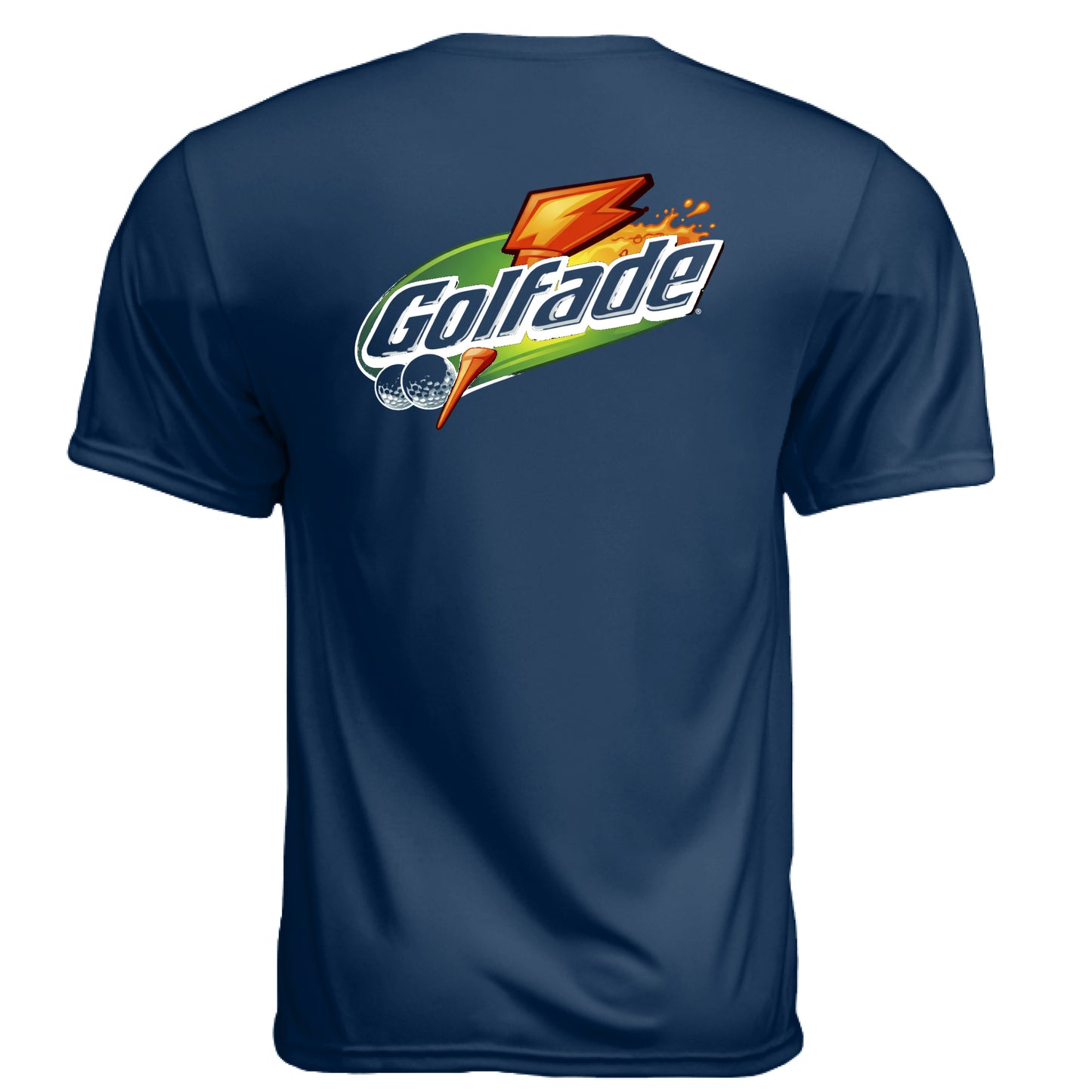 Golfade Funny Golf Shirt – Moisture-Wicking Tee back design from Clubbage