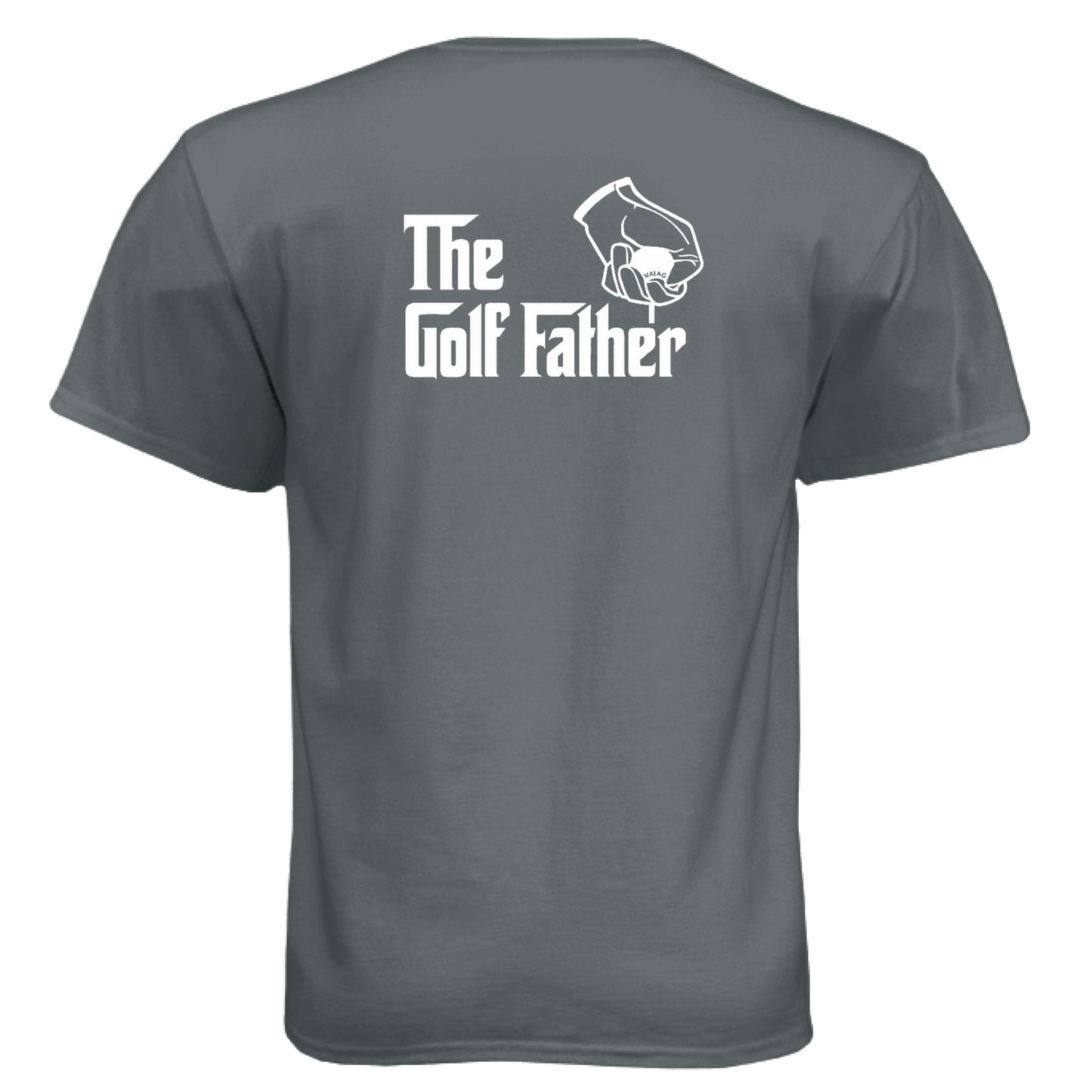 The Golf Father Golf Gift for Dad – Soft Tri-Blend Tee back design from Clubbage