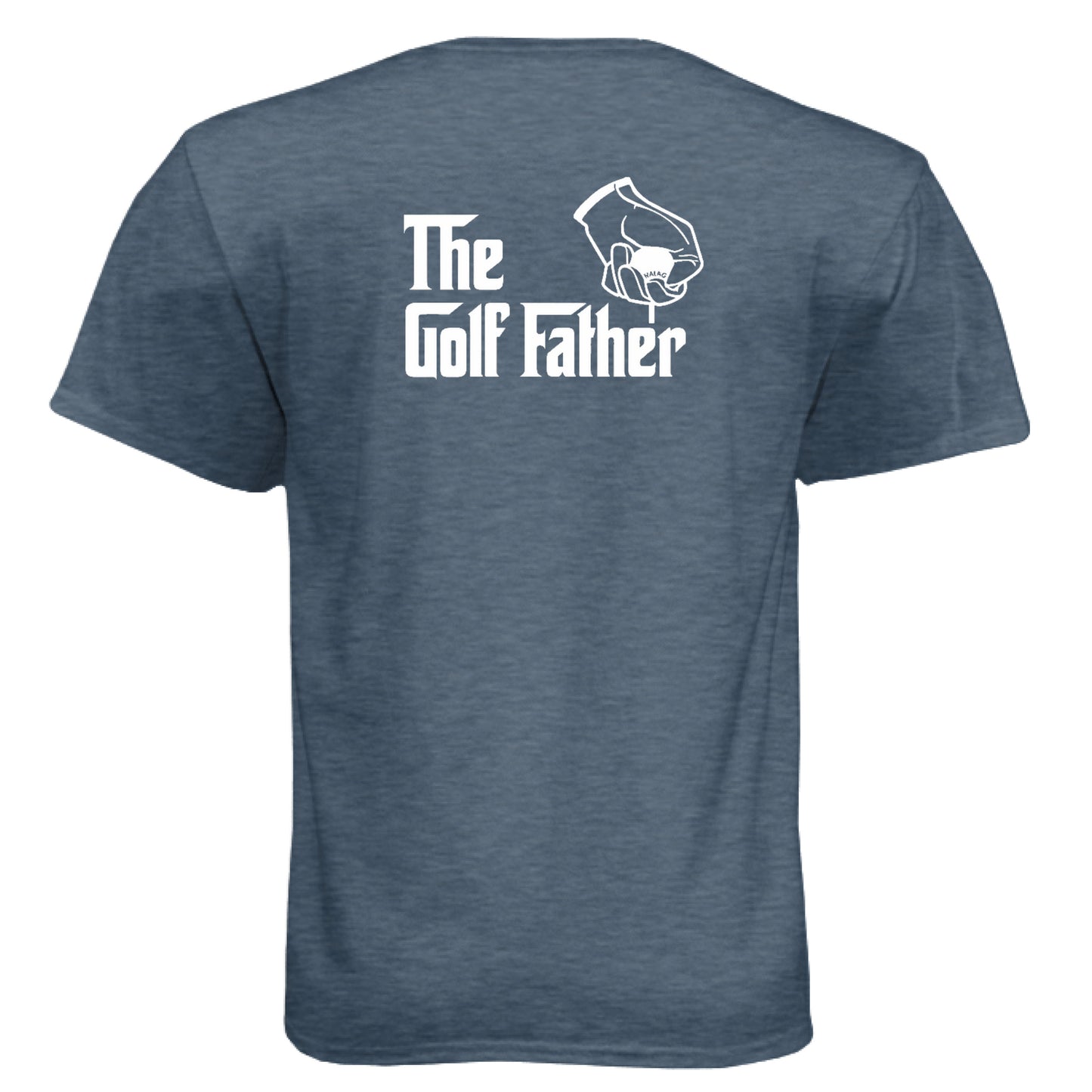 The Golf Father Golf Gift for Dad – Soft Tri-Blend Tee back design from Clubbage