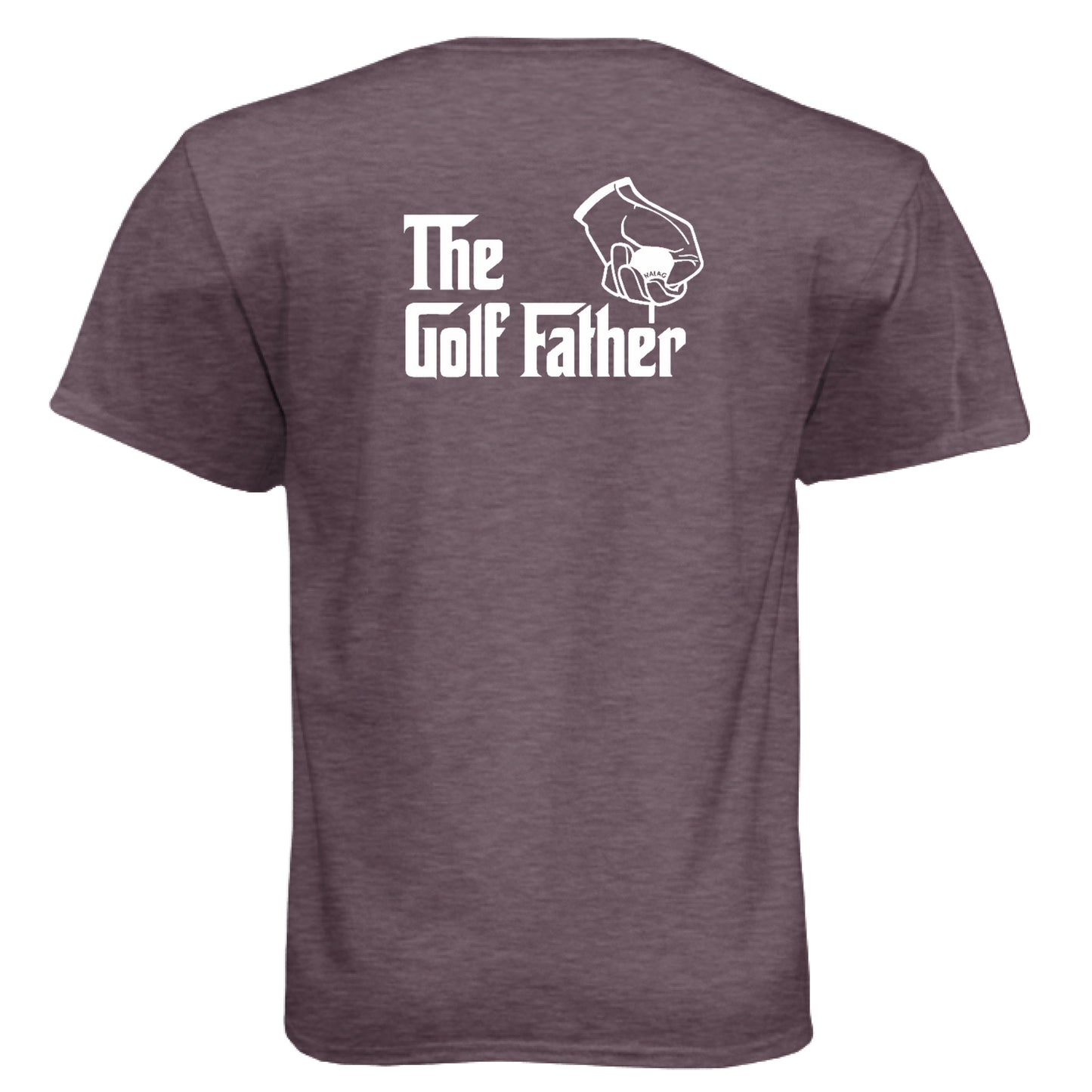 The Golf Father Golf Gift for Dad – Soft Tri-Blend Tee back design from Clubbage