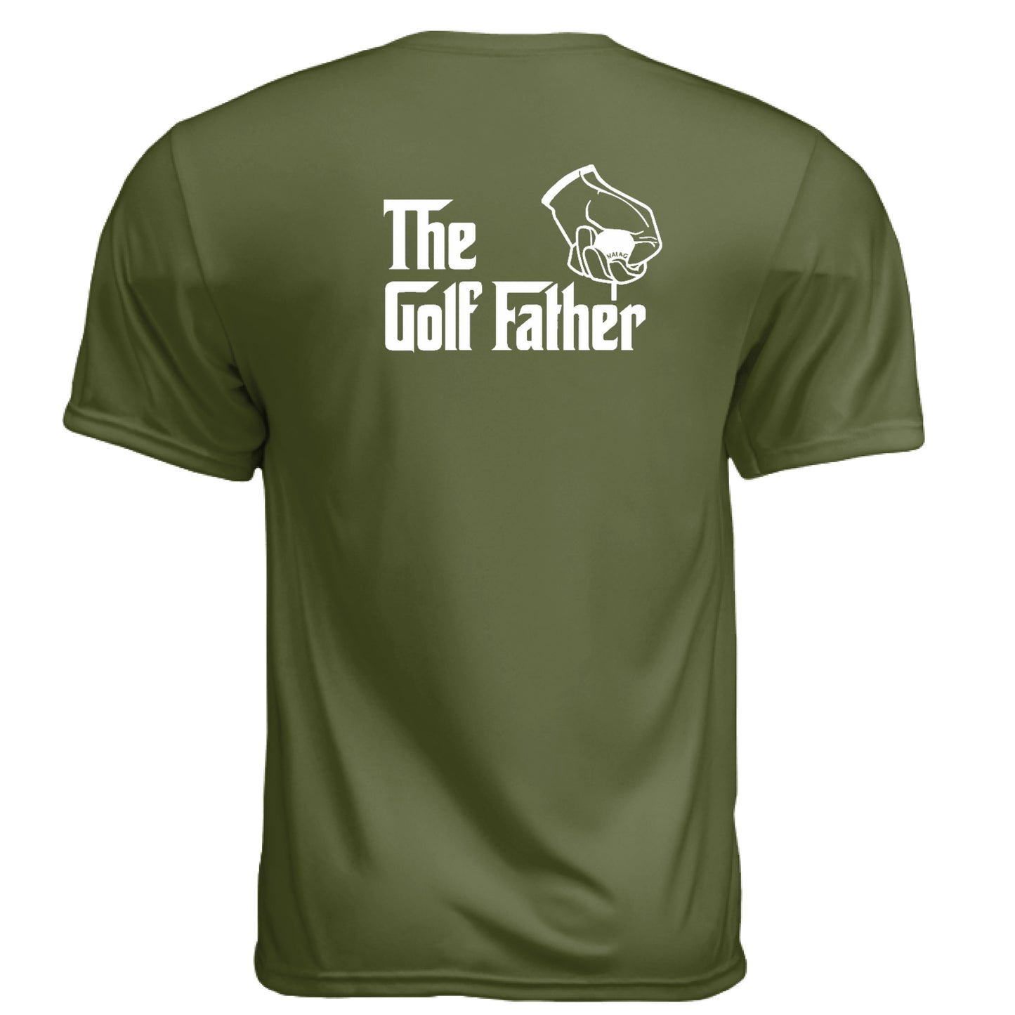 The Golf Father Golf Gift for Dad – Moisture-Wicking Tee back design from Clubbage