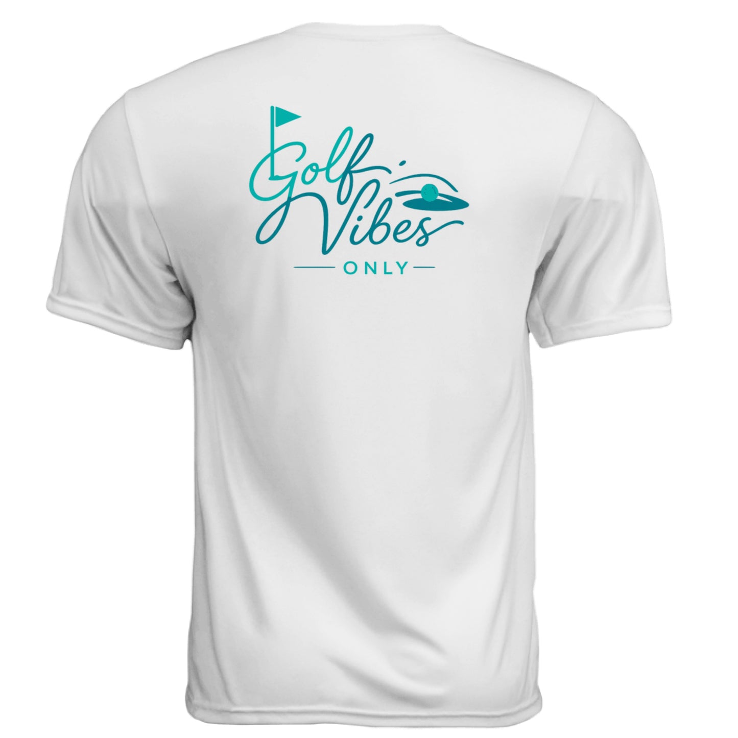 Golf Vibes Only Golf Graphic Tee – Moisture-Wicking Tee back design from Clubbage