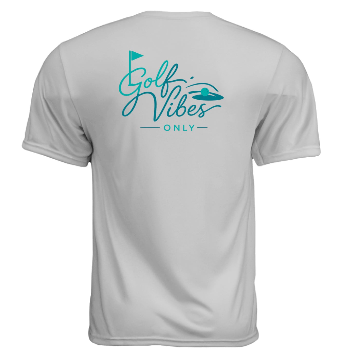 Golf Vibes Only Golf Graphic Tee – Moisture-Wicking Tee back design from Clubbage