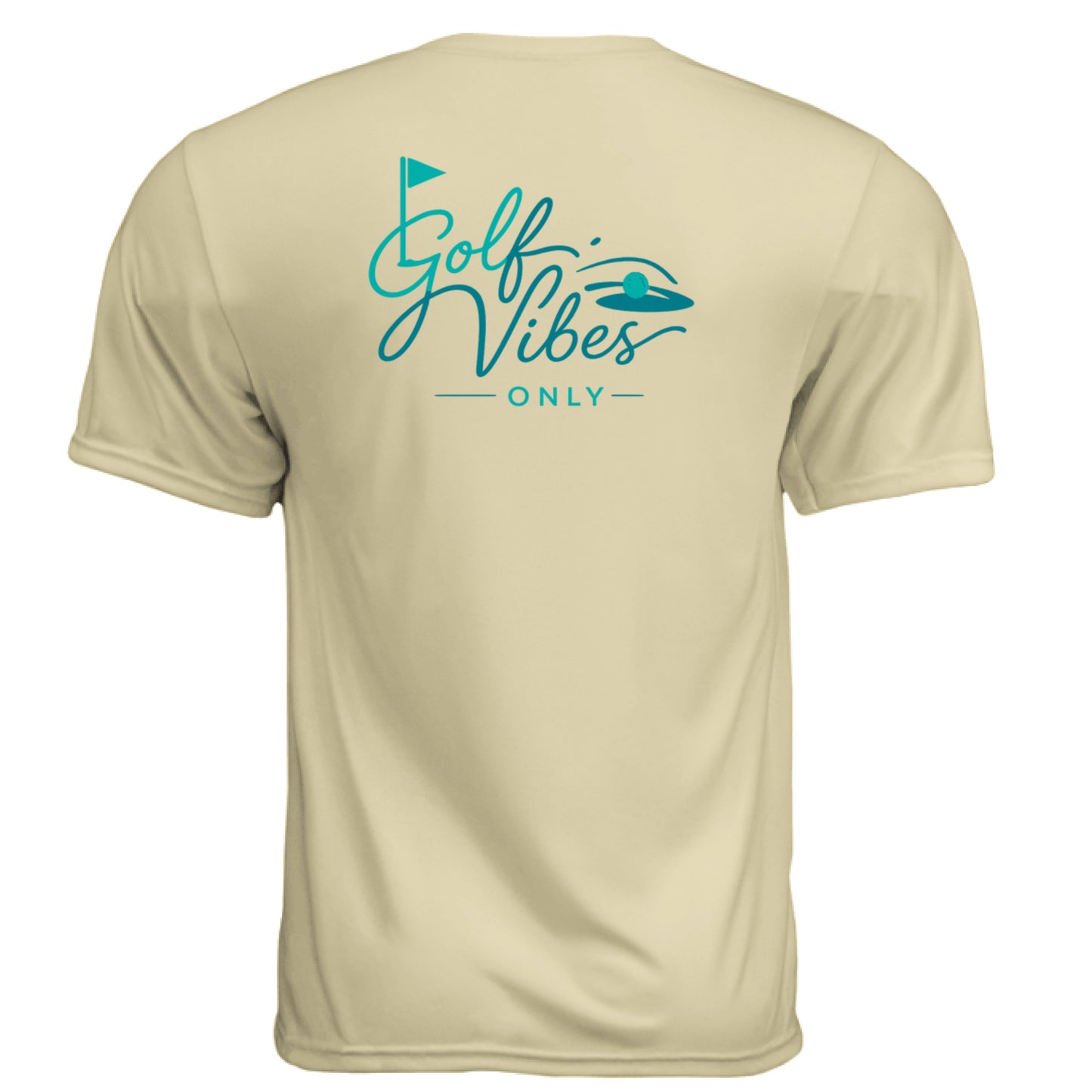 Golf Vibes Only Golf Graphic Tee – Moisture-Wicking Tee back design from Clubbage