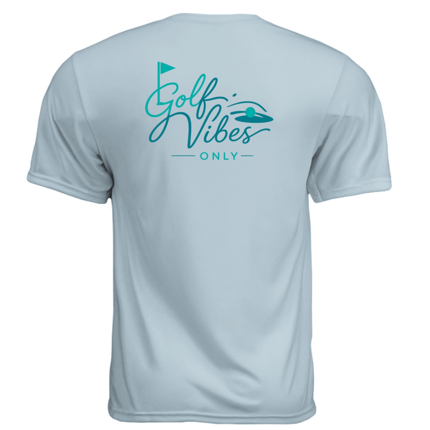 Golf Vibes Only Golf Graphic Tee – Moisture-Wicking Tee back design from Clubbage