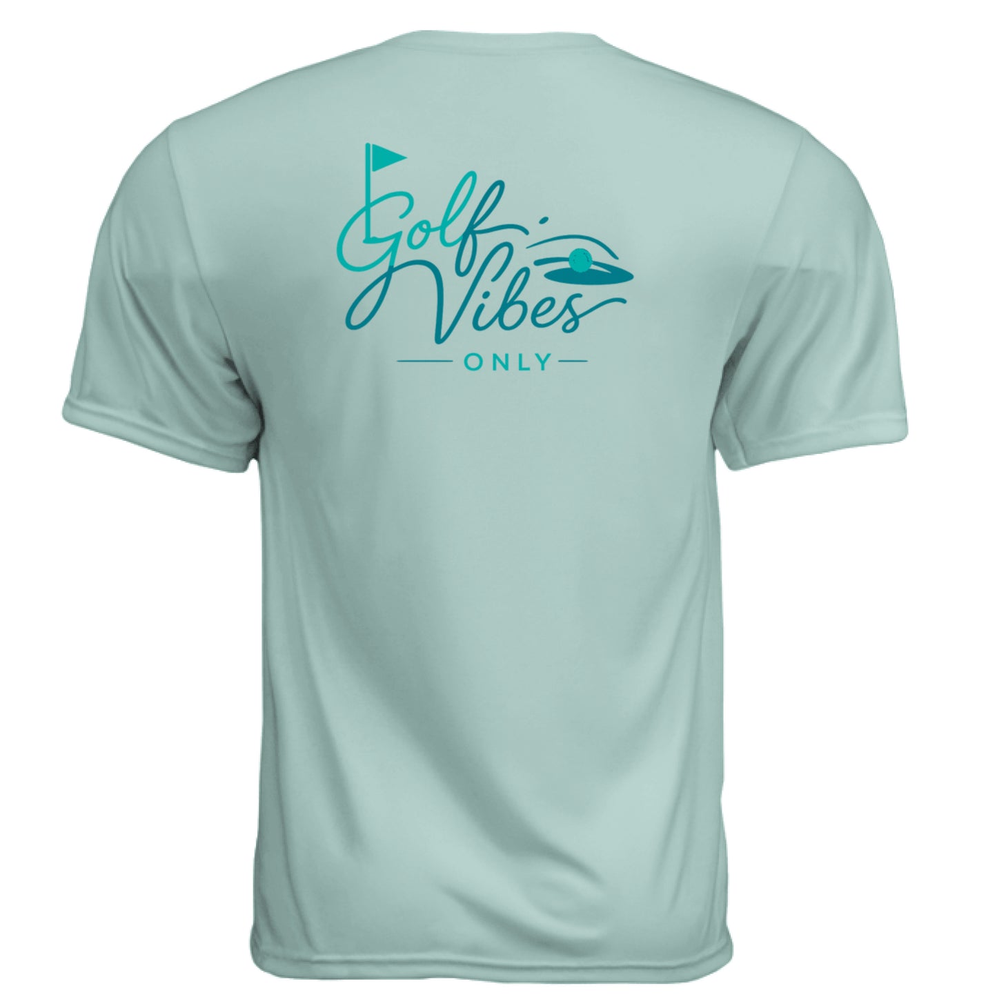 Golf Vibes Only Golf Graphic Tee – Moisture-Wicking Tee back design from Clubbage