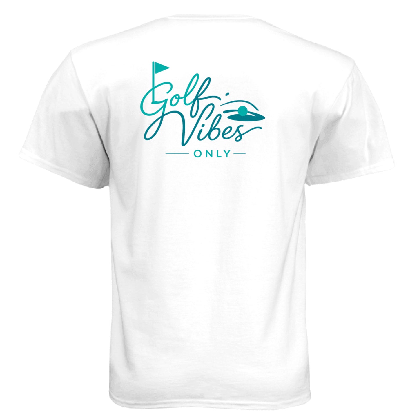 Golf Vibes Only Golf Graphic Tee – Soft Tri-Blend Tee back design from Clubbage
