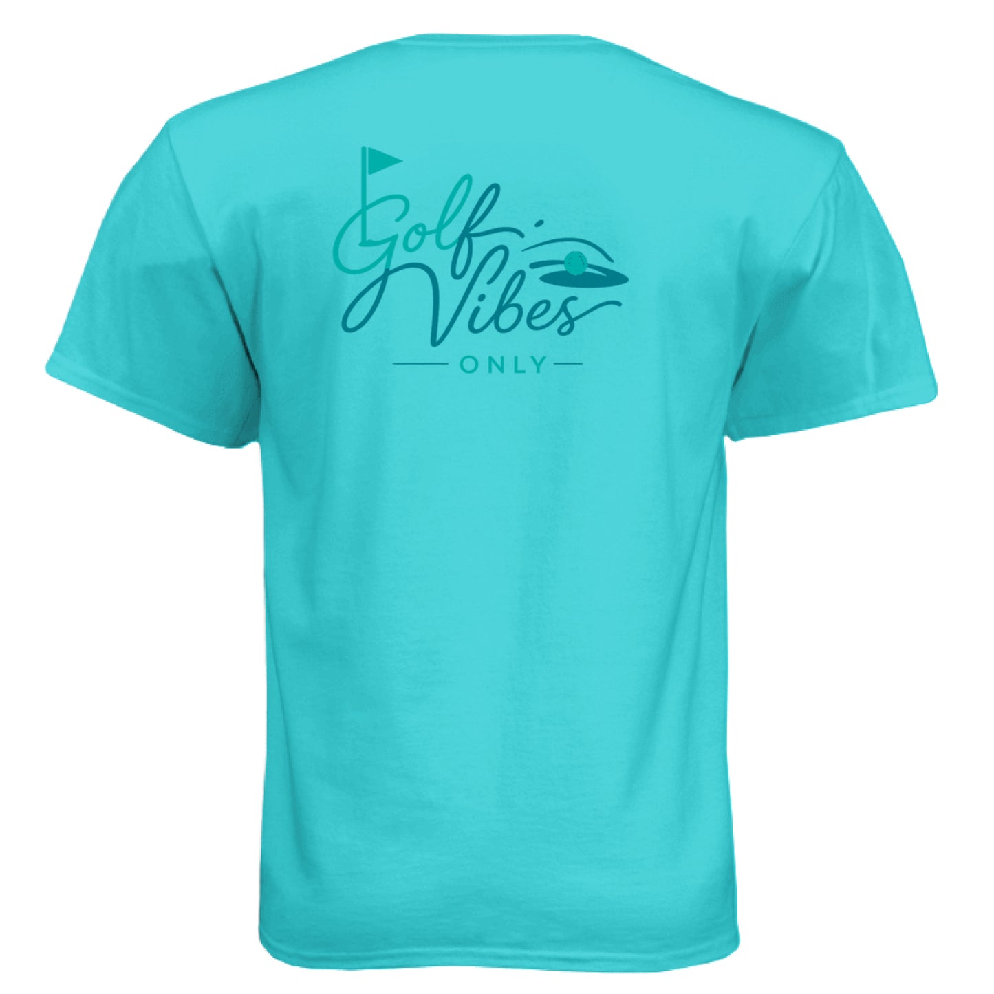 Golf Vibes Only Golf Graphic Tee – Soft Tri-Blend Tee back design from Clubbage