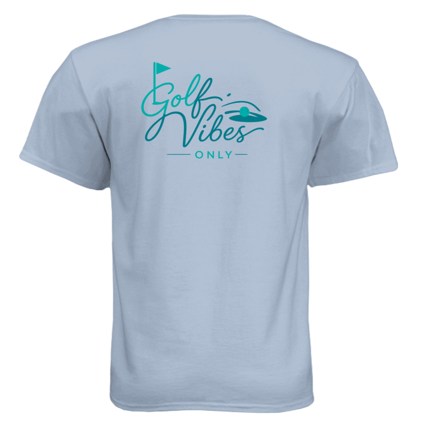 Golf Vibes Only Golf Graphic Tee – Soft Tri-Blend Tee back design from Clubbage