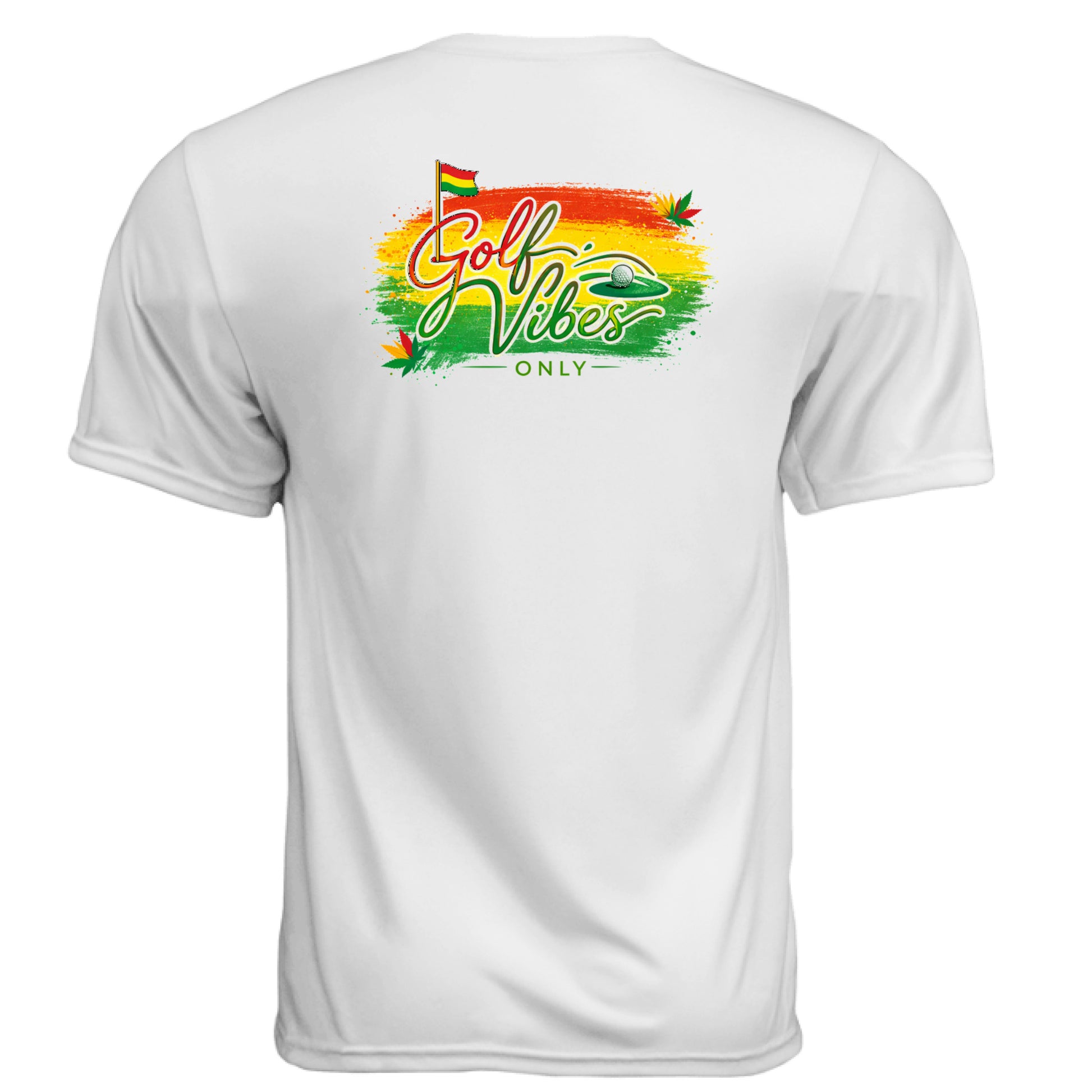 Golf Vibes Only 2 Golf Graphic Tee – Moisture-Wicking Tee back design from Clubbage