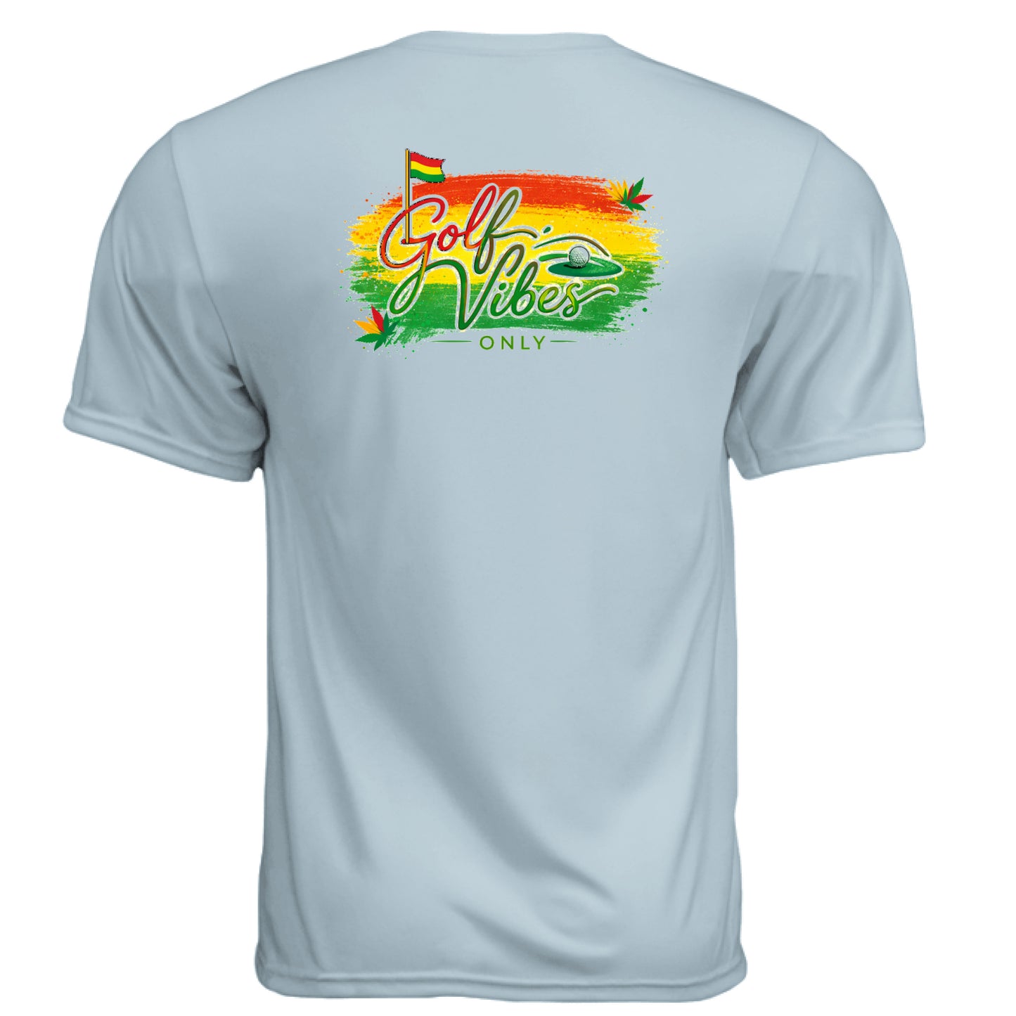 Golf Vibes Only 2 Golf Graphic Tee – Moisture-Wicking Tee back design from Clubbage