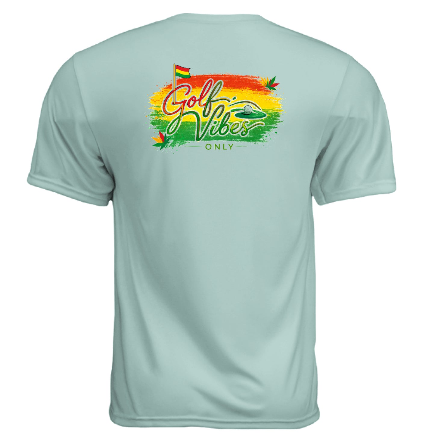 Golf Vibes Only 2 Golf Graphic Tee – Moisture-Wicking Tee back design from Clubbage