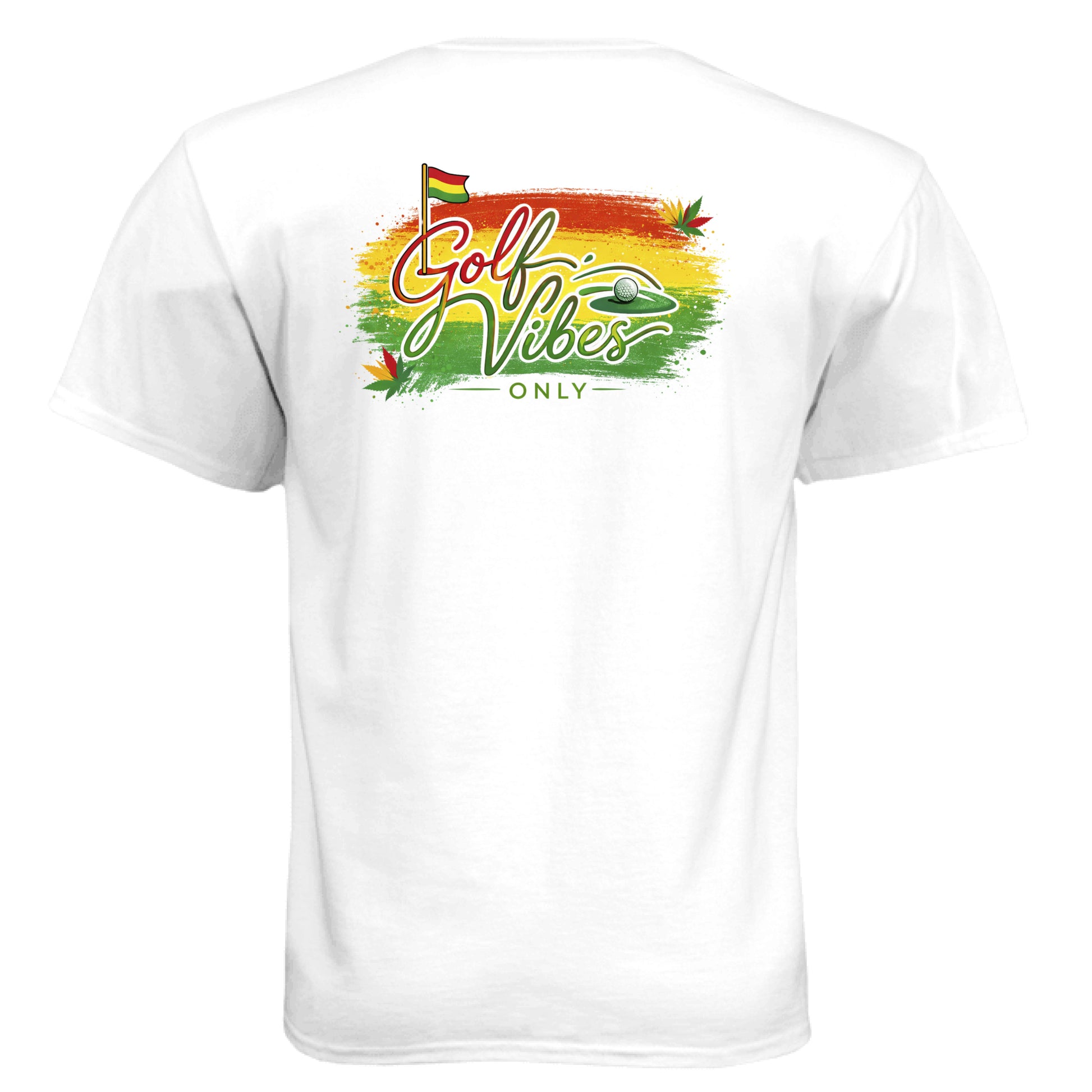 Golf Vibes Only 2 Golf Graphic Tee – Soft Tri-Blend Tee back design from Clubbage