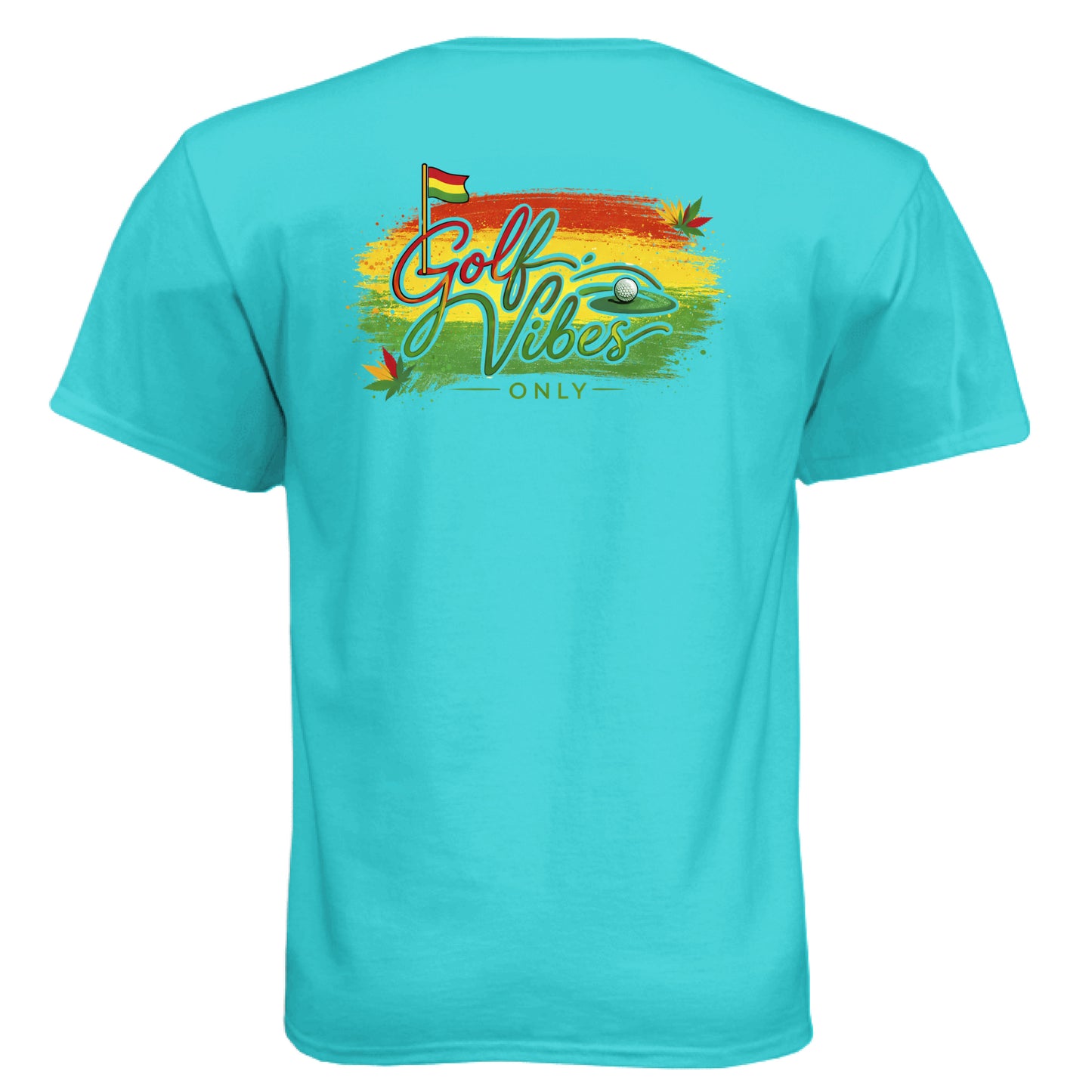 Golf Vibes Only 2 Golf Graphic Tee – Soft Tri-Blend Tee back design from Clubbage