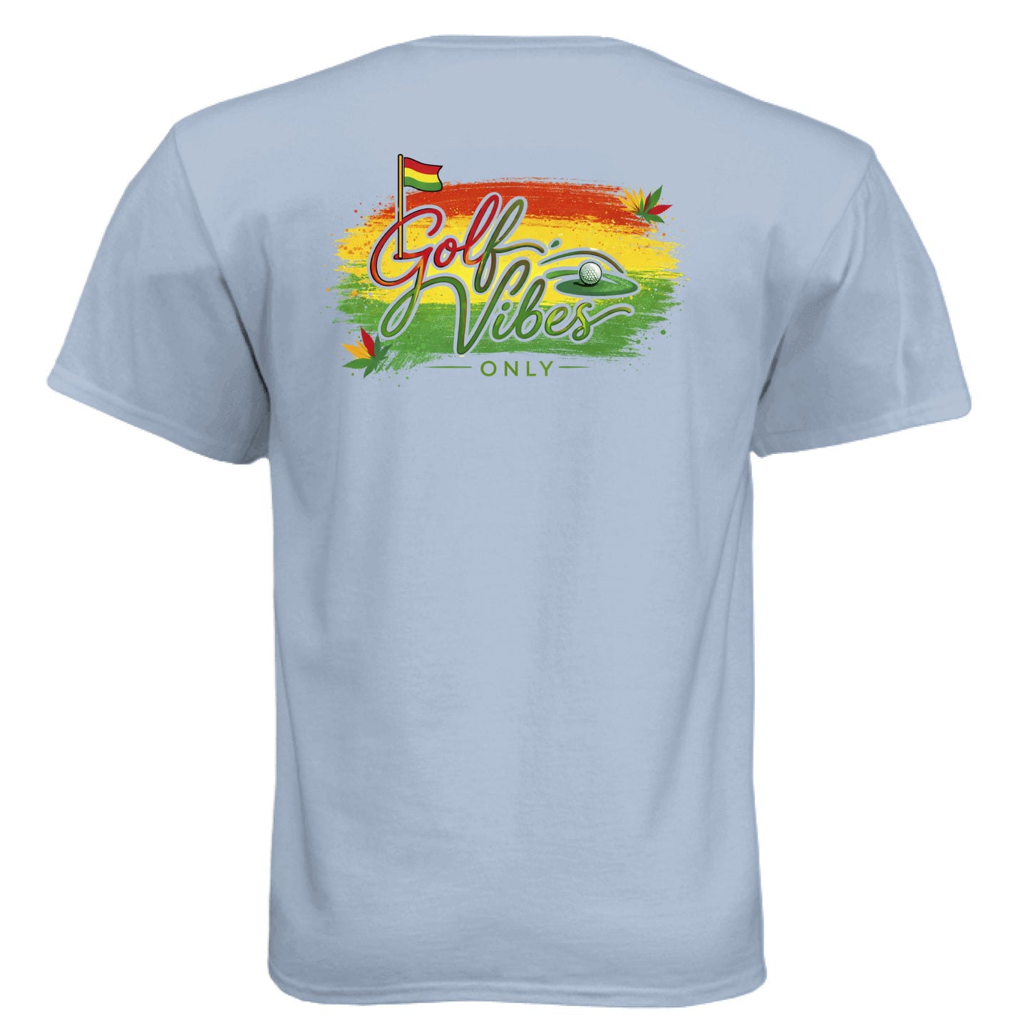 Golf Vibes Only 2 Golf Graphic Tee – Soft Tri-Blend Tee back design from Clubbage