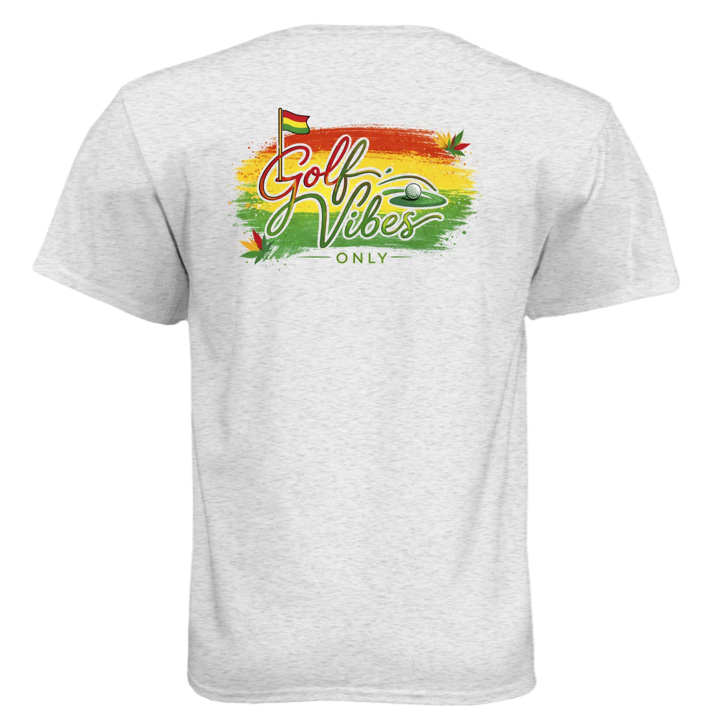 Golf Vibes Only 2 Golf Graphic Tee – Soft Tri-Blend Tee back design from Clubbage