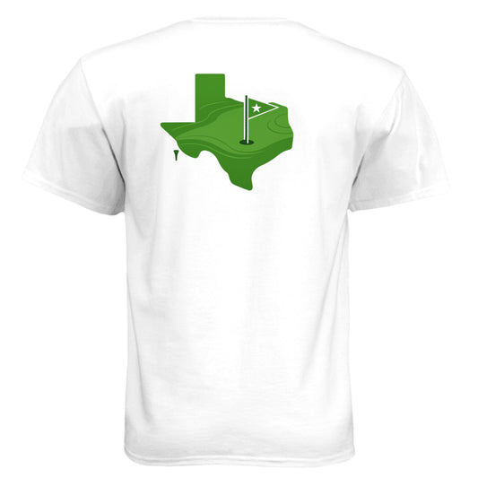 Your State Pride – Texas Golf Shirt – Soft Tri-Blend Tee back design, Texas state pride golf shirt from Clubbage