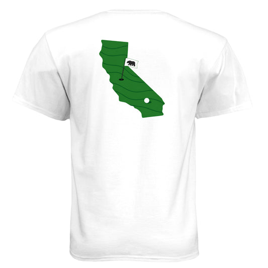 Your State Pride – California Golf Shirt – Soft Tri-Blend Tee back design, California state pride golf shirt from Clubbage