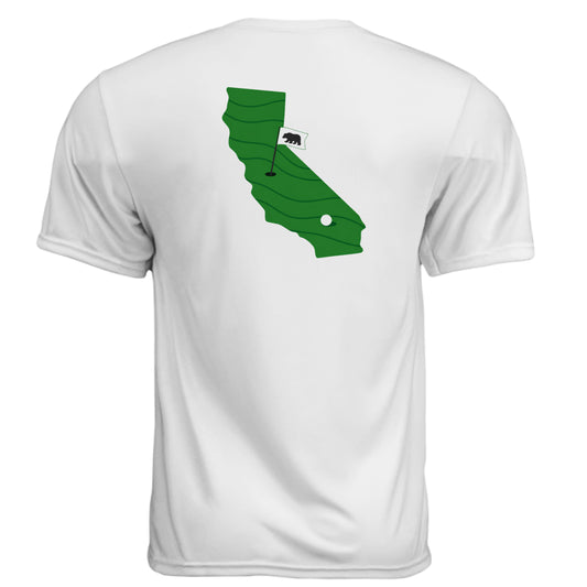 Your State Pride – California Golf Shirt – Moisture-Wicking Tee back design, California state pride golf shirt from Clubbage