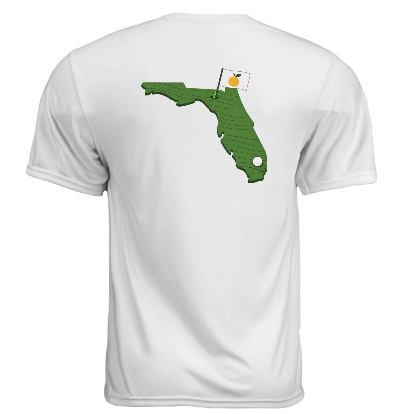 Your State Pride – Florida Golf Shirt – Moisture-Wicking Tee back design, Florida state pride golf shirt from Clubbage