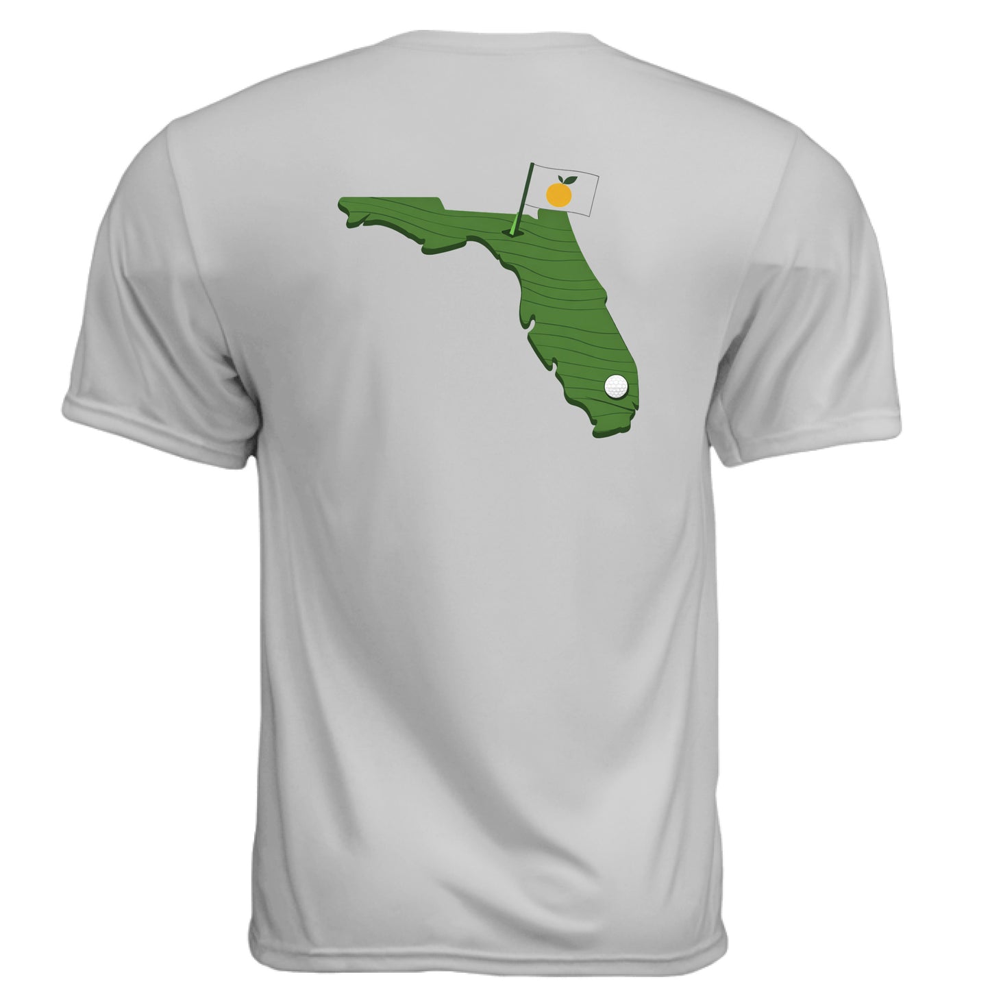 Your State Pride – Florida Golf Shirt – Moisture-Wicking Tee back design, Florida state pride golf shirt from Clubbage