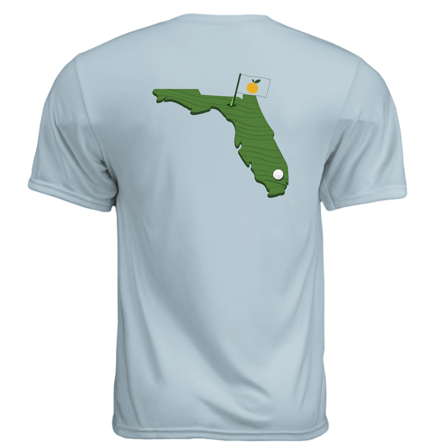 Your State Pride – Florida Golf Shirt – Moisture-Wicking Tee back design, Florida state pride golf shirt from Clubbage