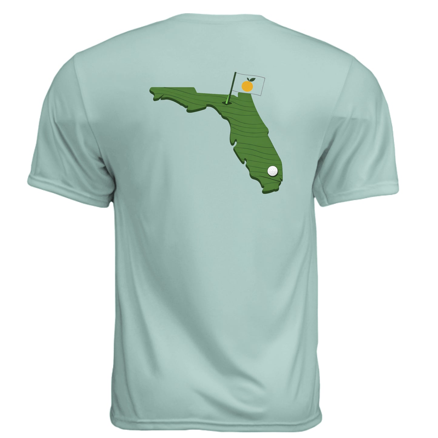 Your State Pride – Florida Golf Shirt – Moisture-Wicking Tee back design, Florida state pride golf shirt from Clubbage