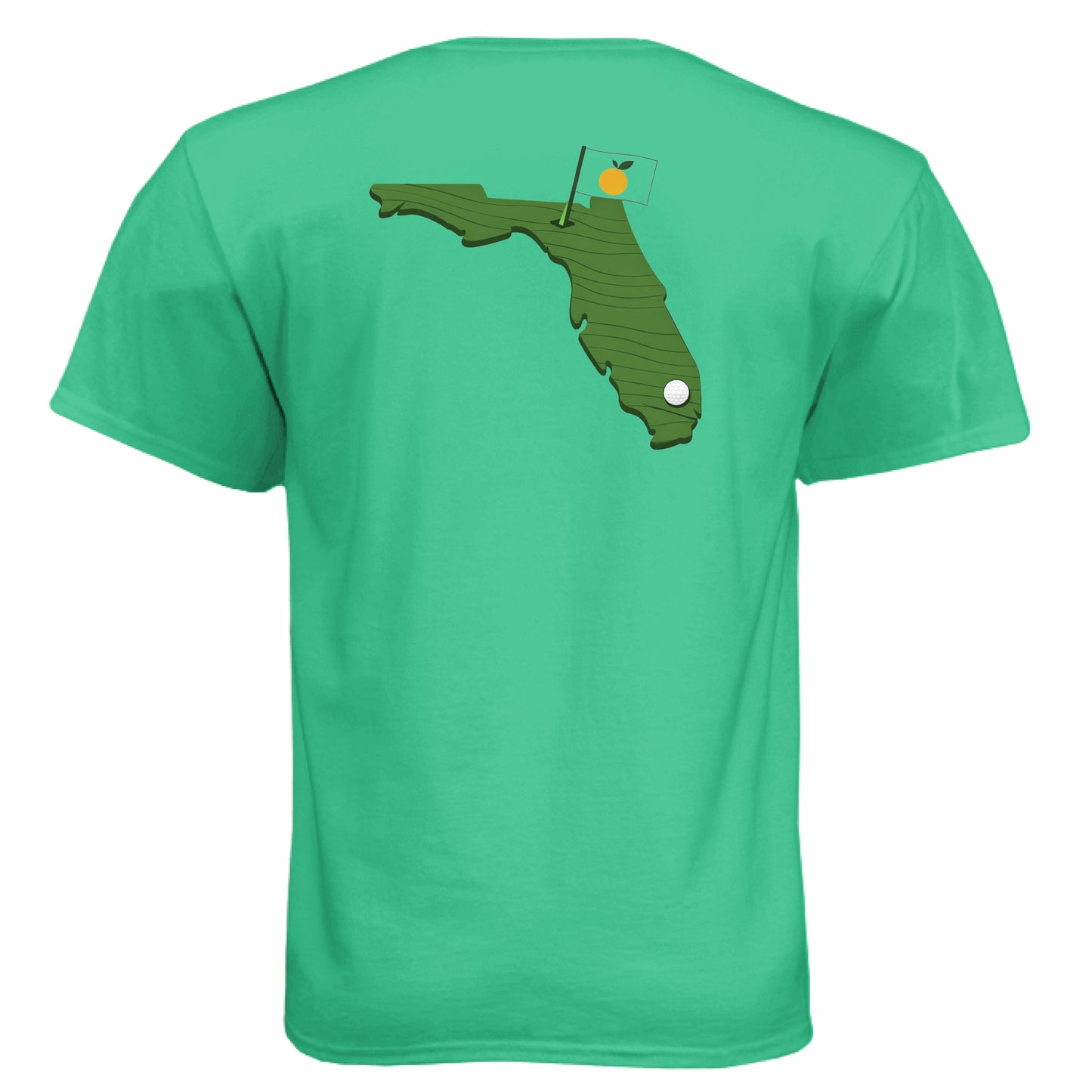 Your State Pride – Florida Golf Shirt – Soft Tri-Blend Tee back design, Florida state pride golf shirt from Clubbage