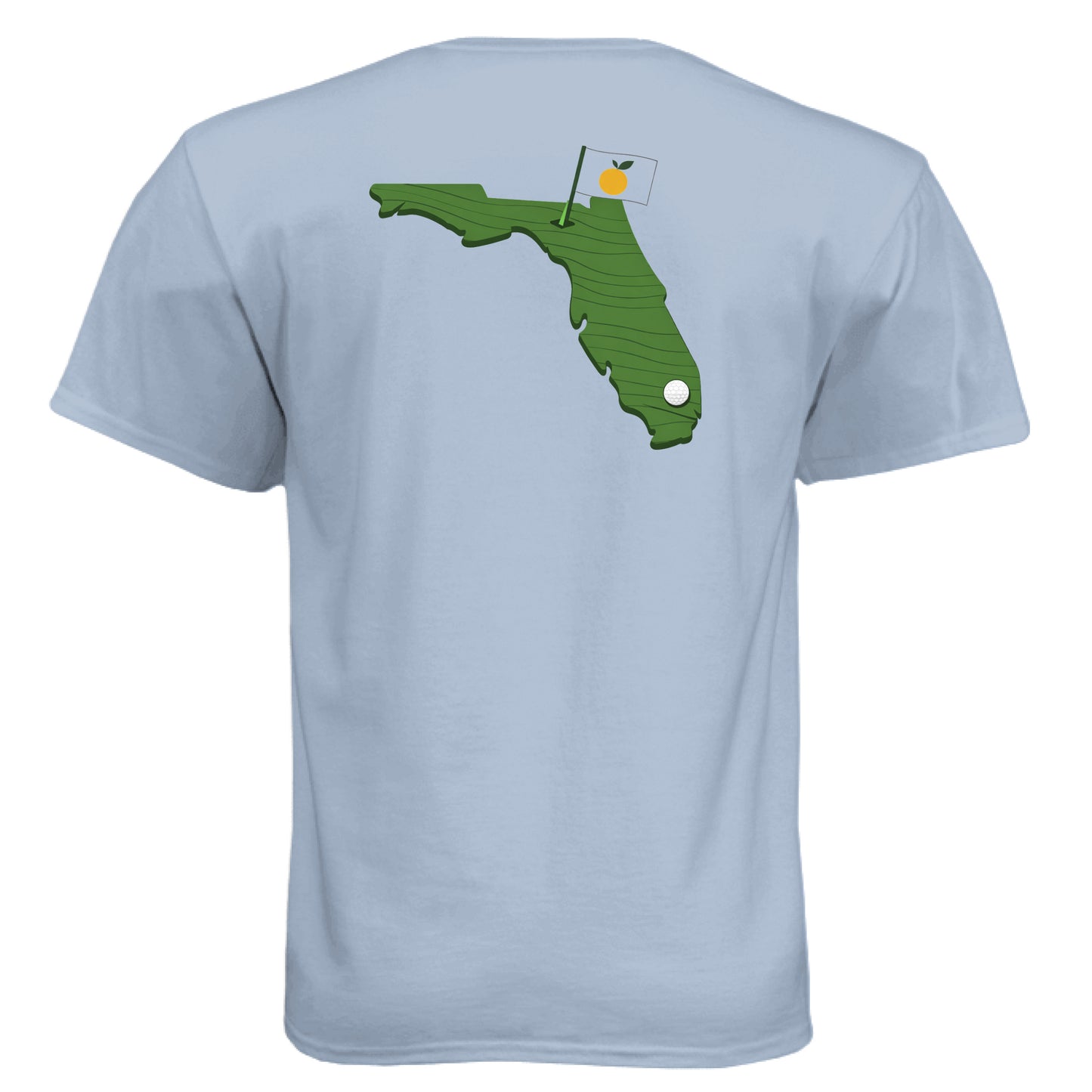 Your State Pride – Florida Golf Shirt – Soft Tri-Blend Tee back design, Florida state pride golf shirt from Clubbage