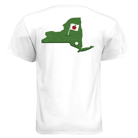 Your State Pride – New York Golf Shirt – Soft Tri-Blend Tee back design, New York state pride golf shirt from Clubbage