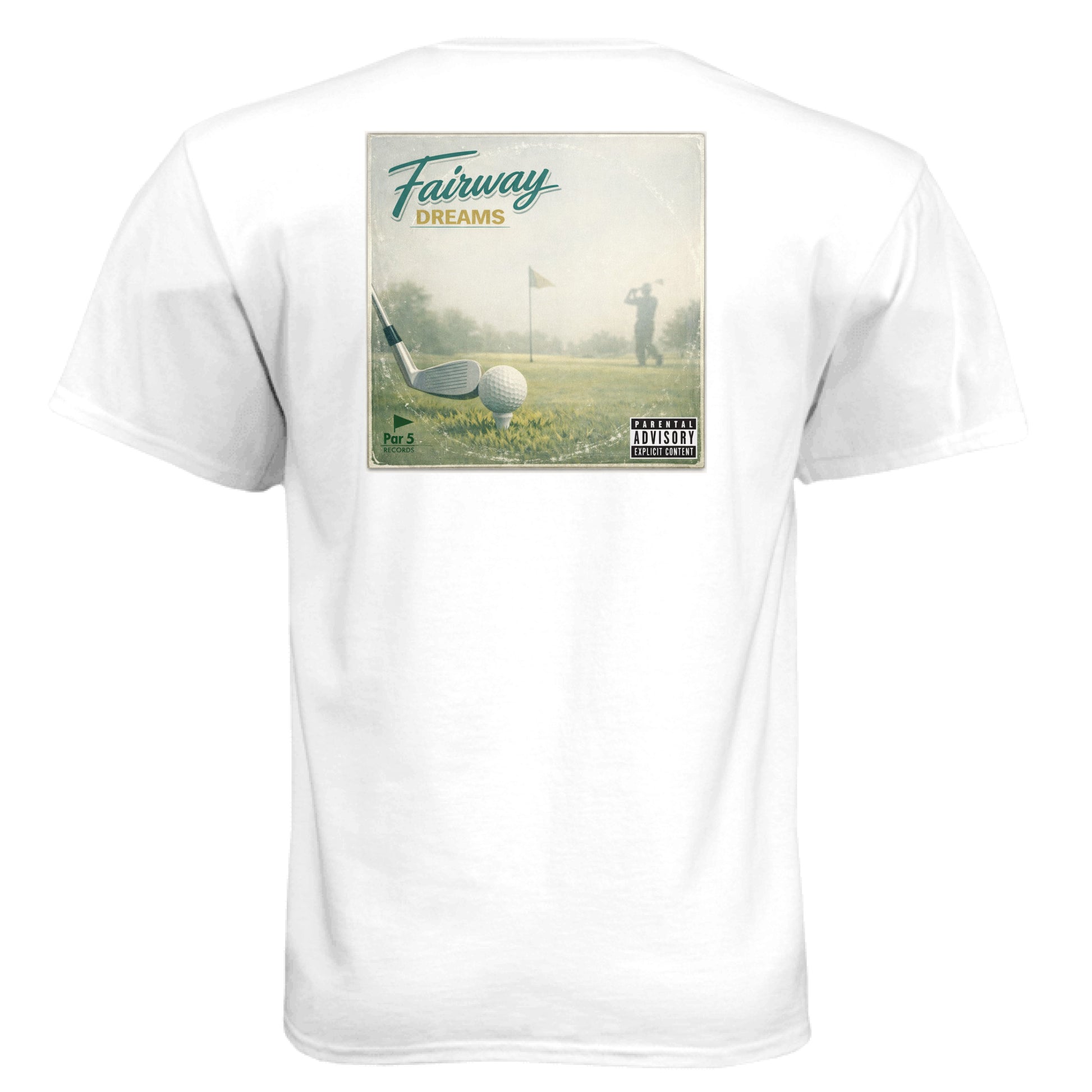 90s Fairway Dreams Cover Vintage Golf Shirt – Soft Tri-Blend Tee back design from Clubbage