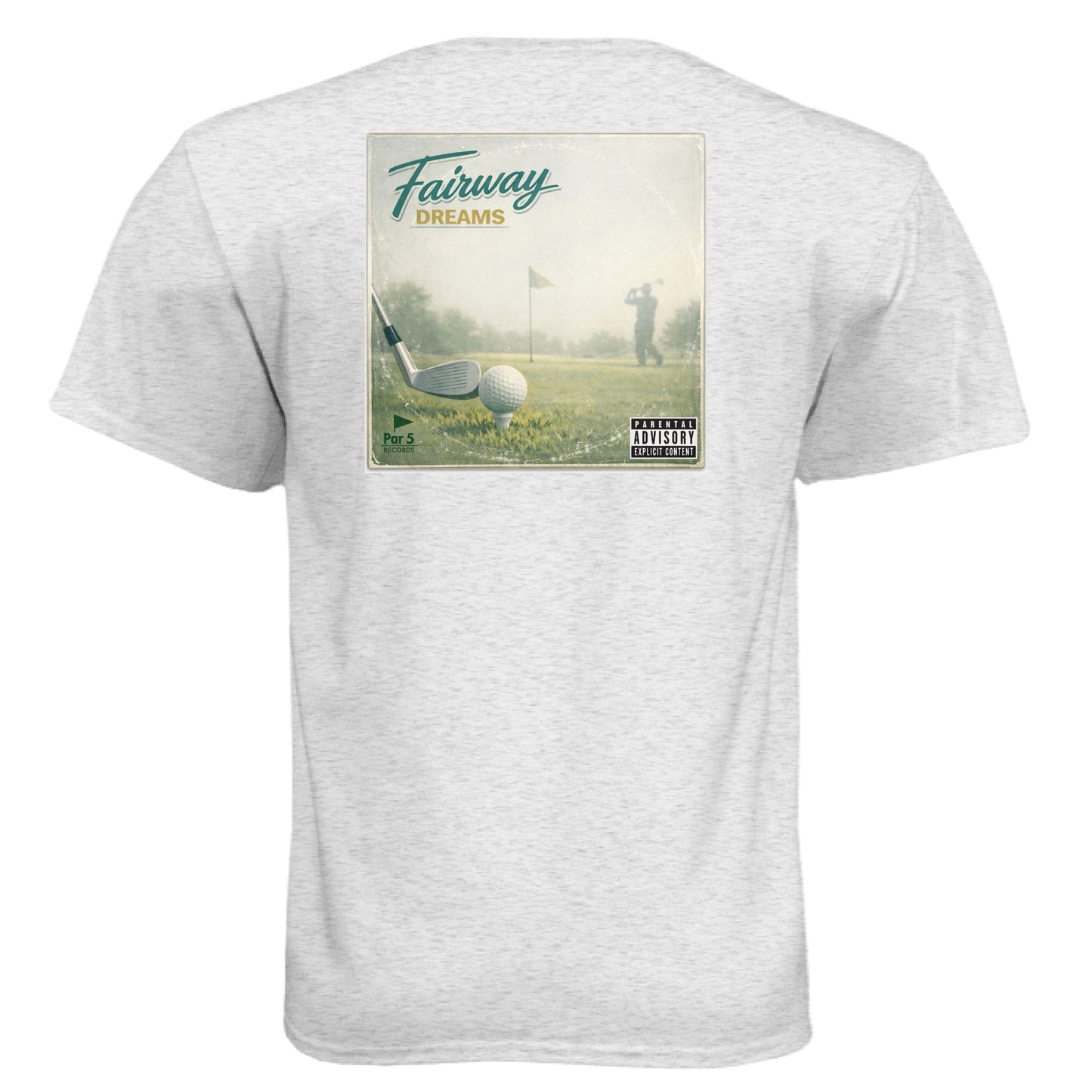 90s Fairway Dreams Cover Vintage Golf Shirt – Soft Tri-Blend Tee back design from Clubbage