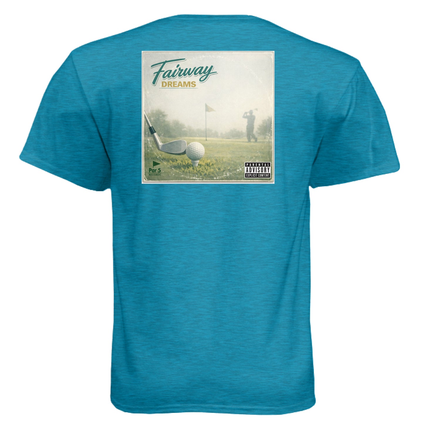 90s Fairway Dreams Cover Vintage Golf Shirt – Soft Tri-Blend Tee back design from Clubbage