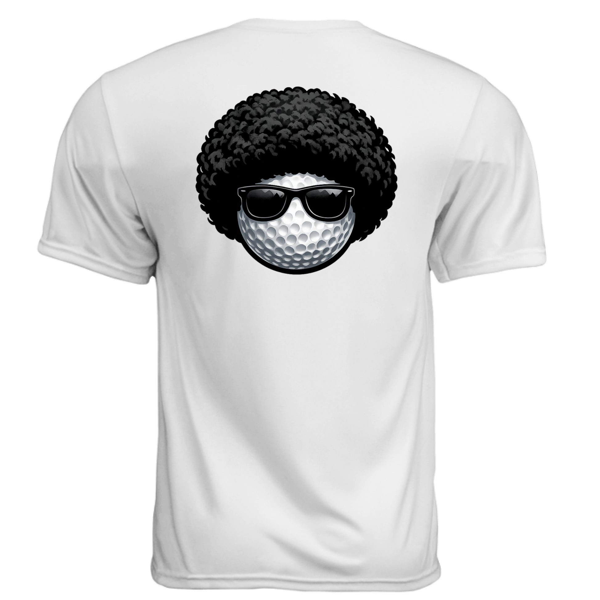 Afro Vibe Golf Graphic Tee – Moisture-Wicking Tee back design from Clubbage
