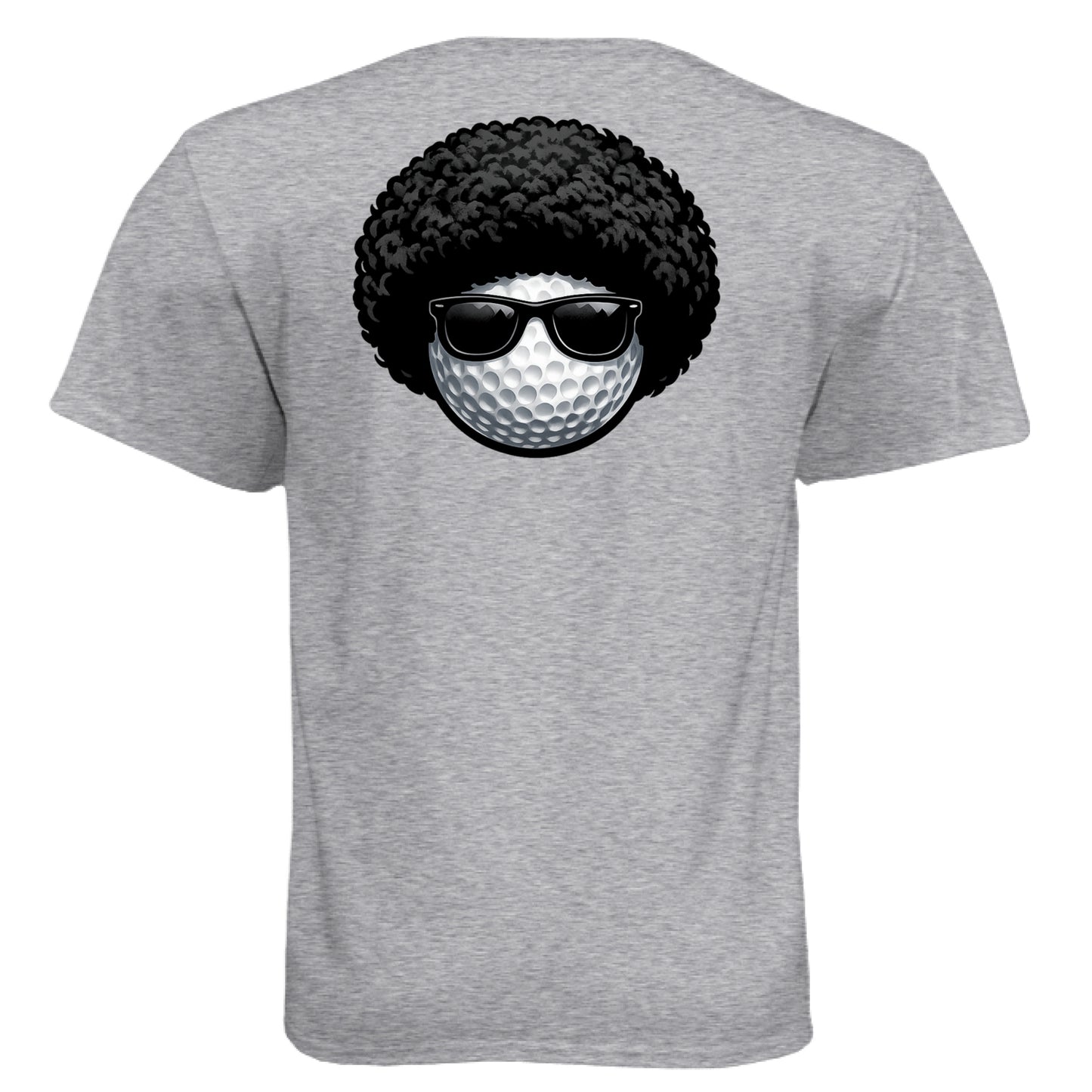 Afro Vibe Golf Graphic Tee – Soft Tri-Blend Tee back design from Clubbage
